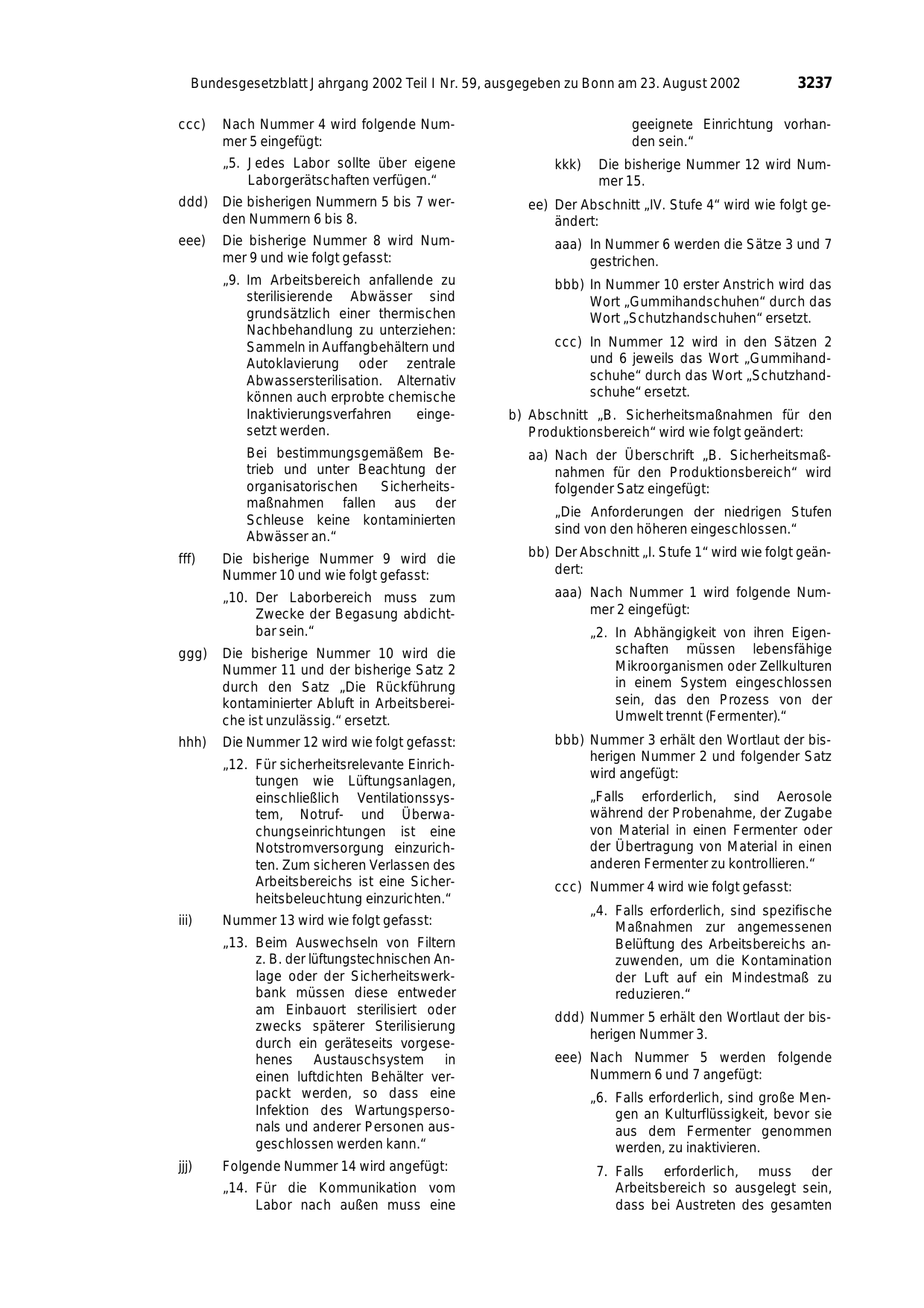 BGBl. 2002, Seite 3237 — Originalseite als Abbildung