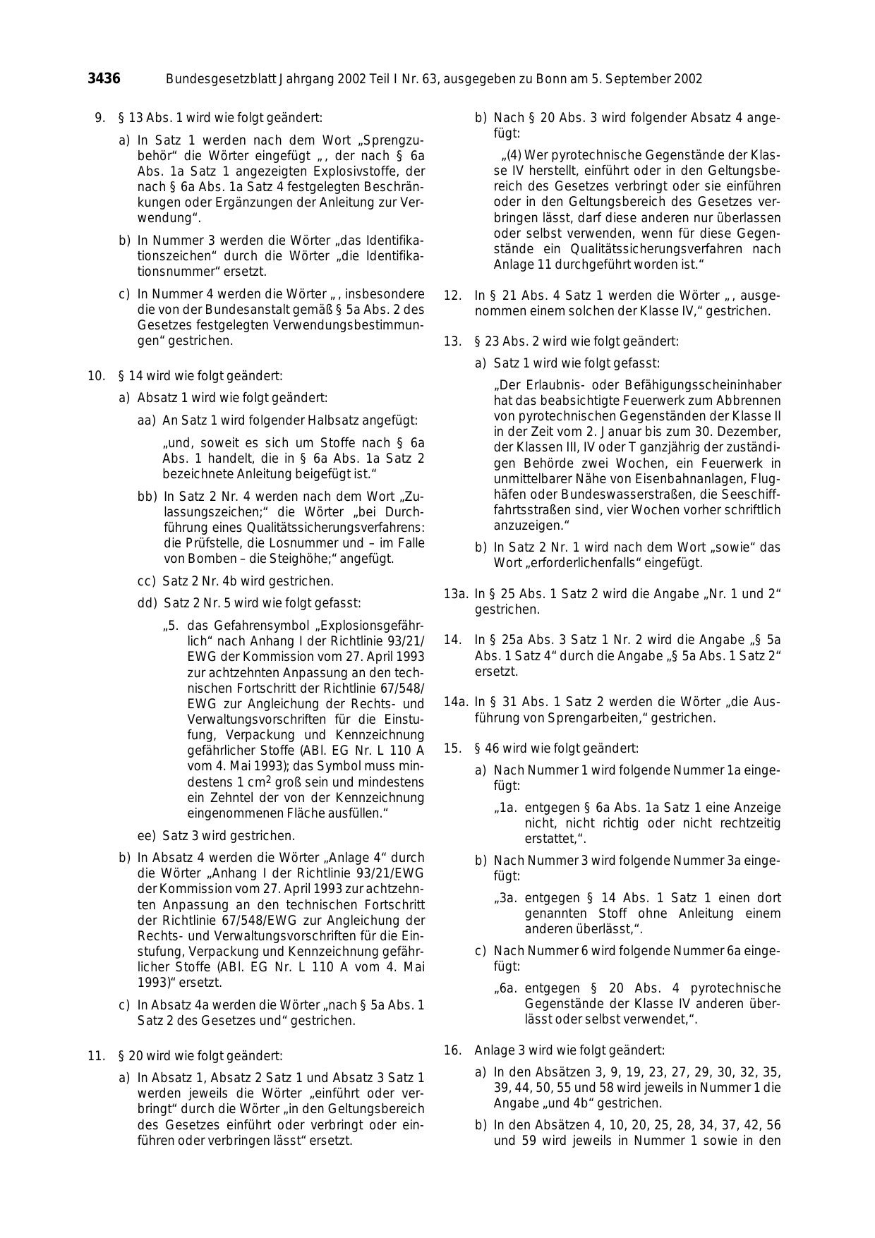 BGBl. 2002, Seite 3436 — Originalseite als Abbildung