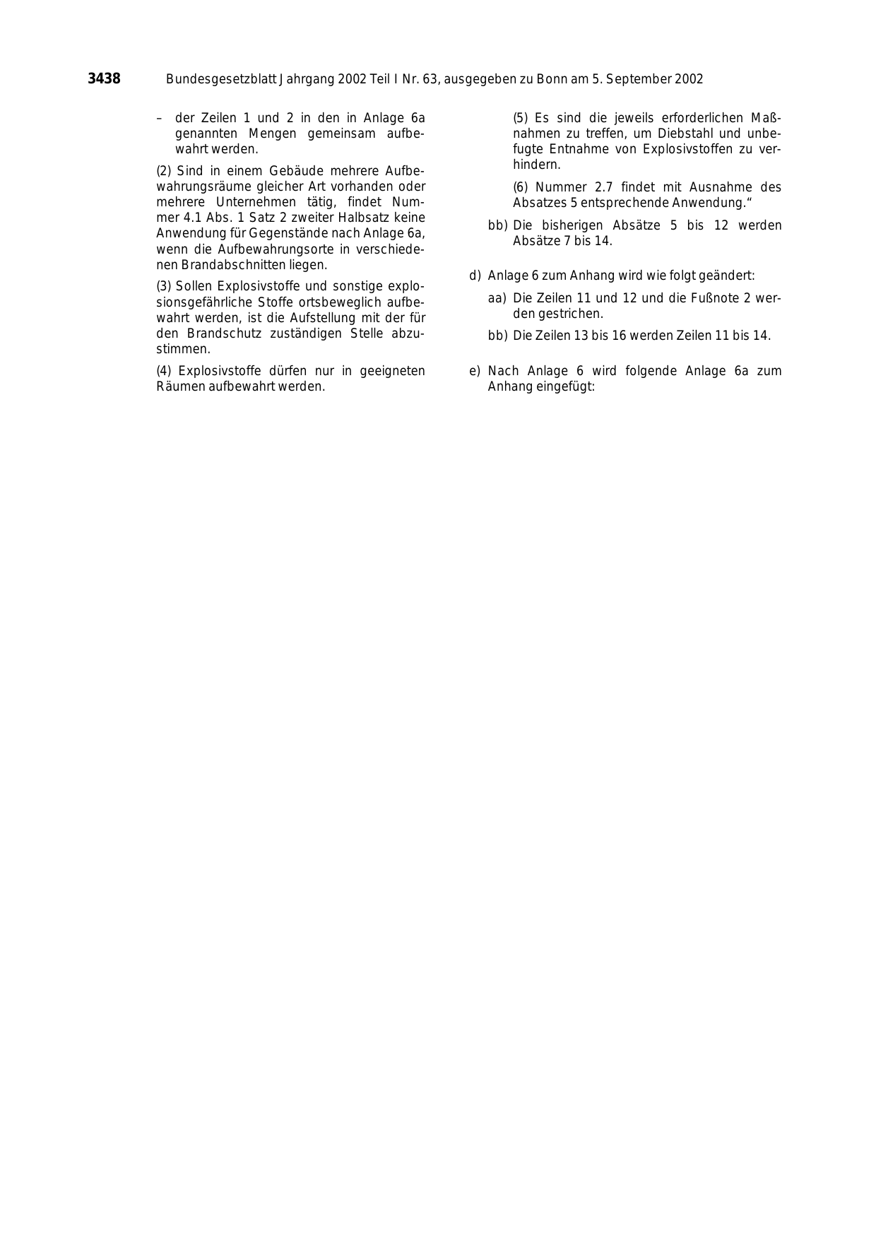 BGBl. 2002, Seite 3438 — Originalseite als Abbildung