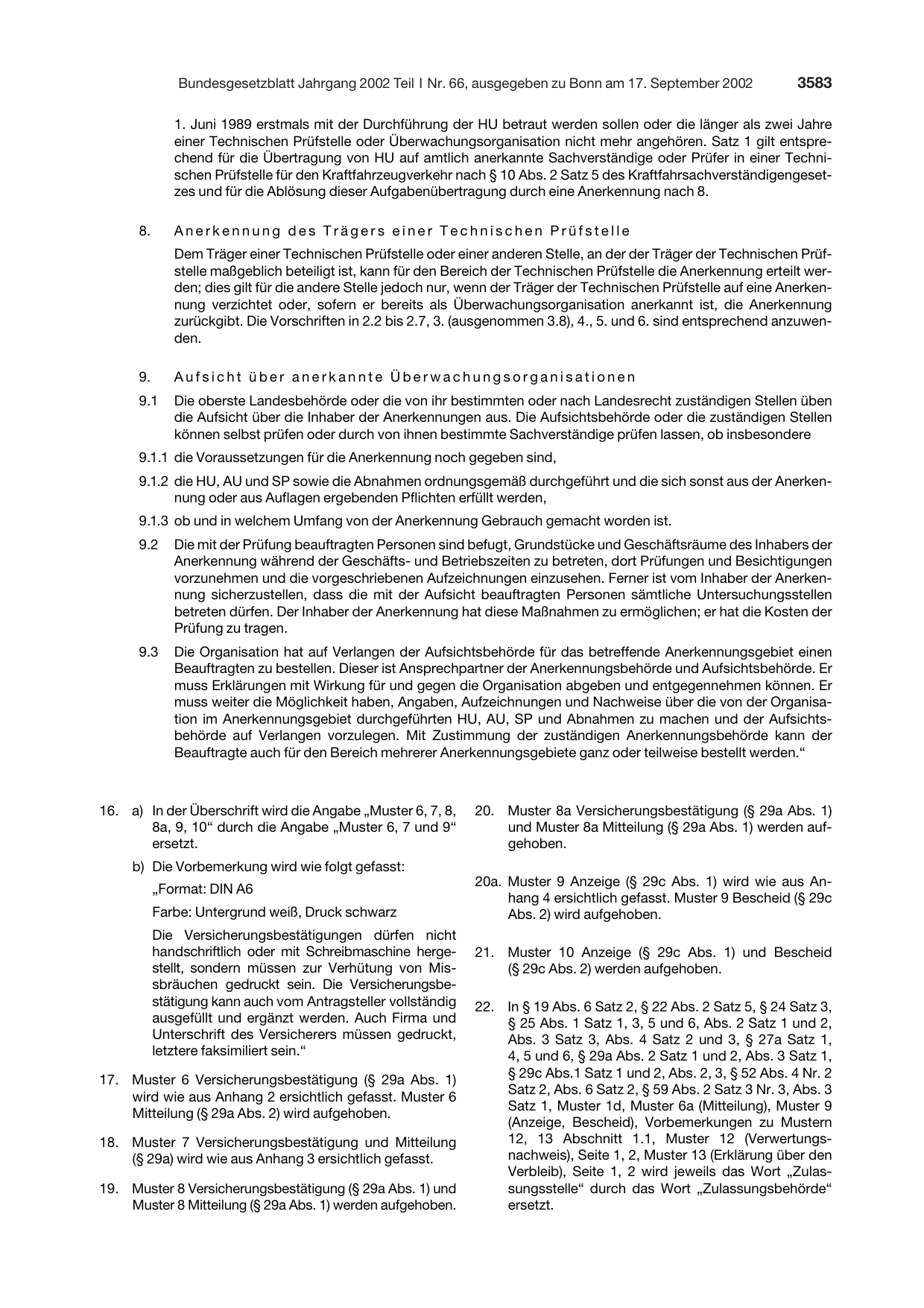 BGBl. 2002, Seite 3583 — Originalseite als Abbildung