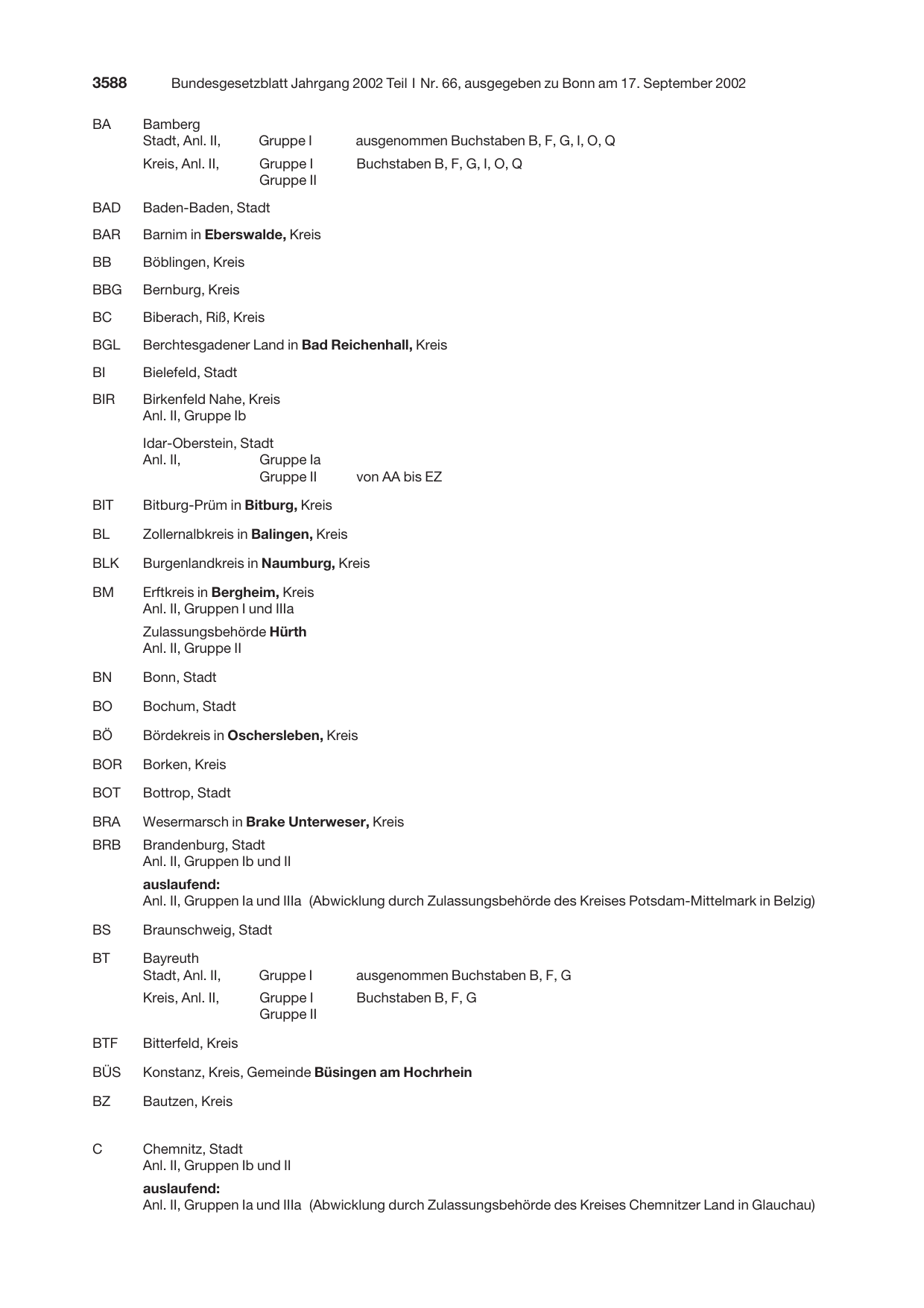 BGBl. 2002, Seite 3588 — Originalseite als Abbildung