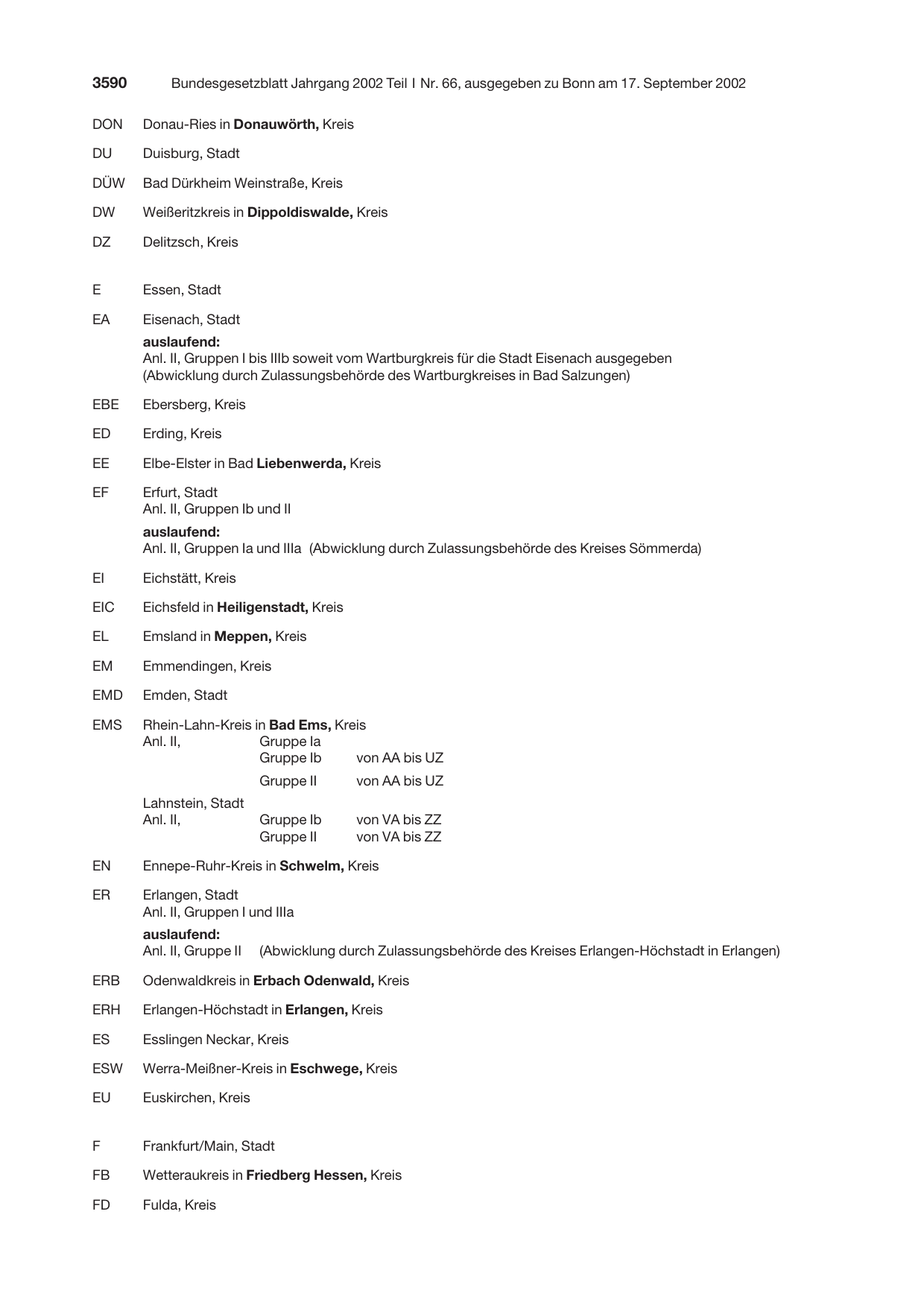 BGBl. 2002, Seite 3590 — Originalseite als Abbildung