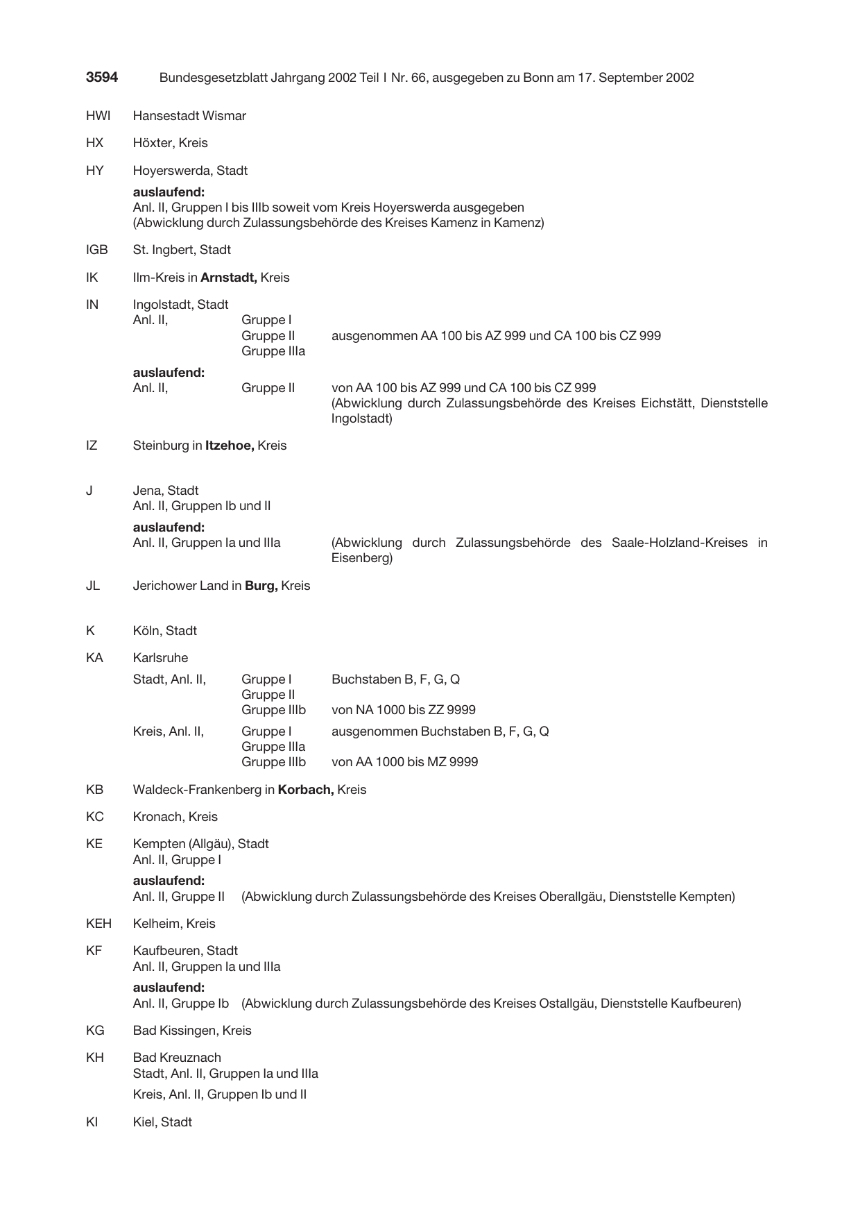 BGBl. 2002, Seite 3594 — Originalseite als Abbildung