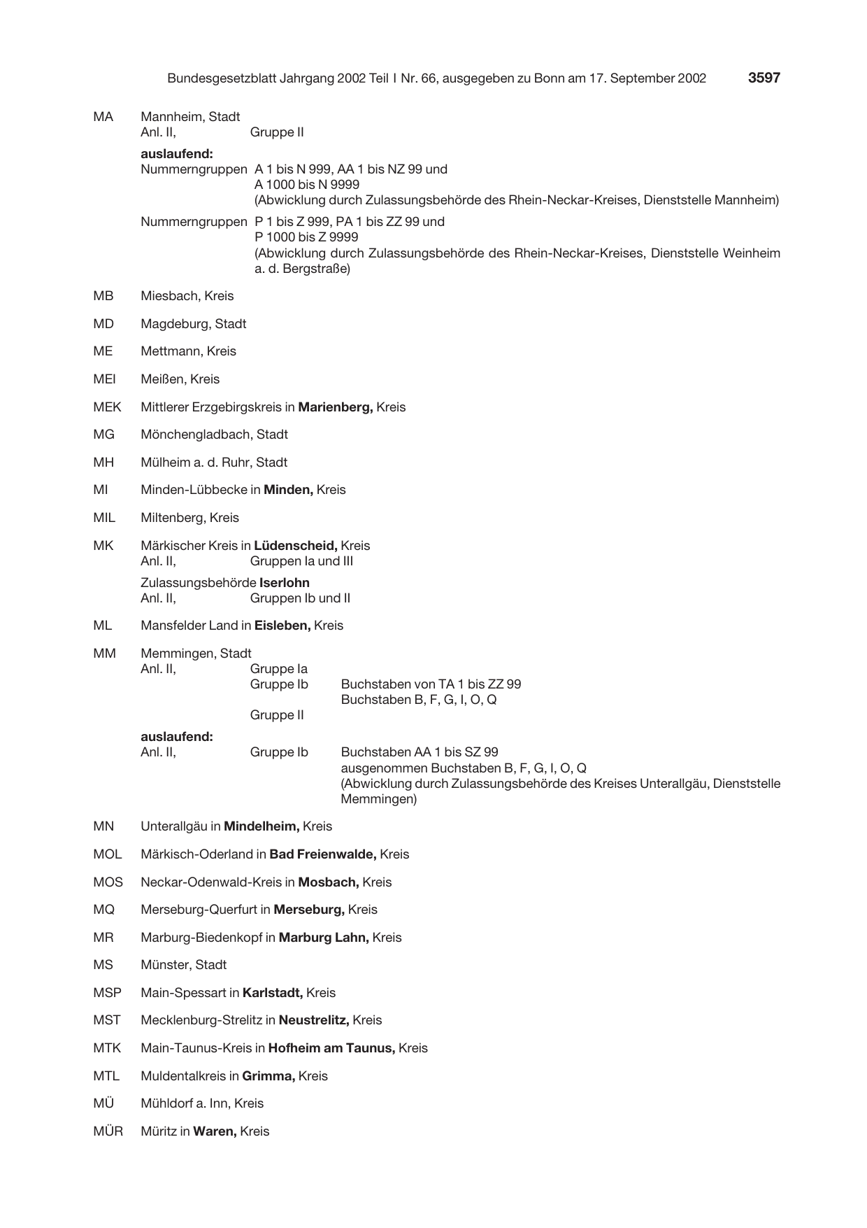 BGBl. 2002, Seite 3597 — Originalseite als Abbildung