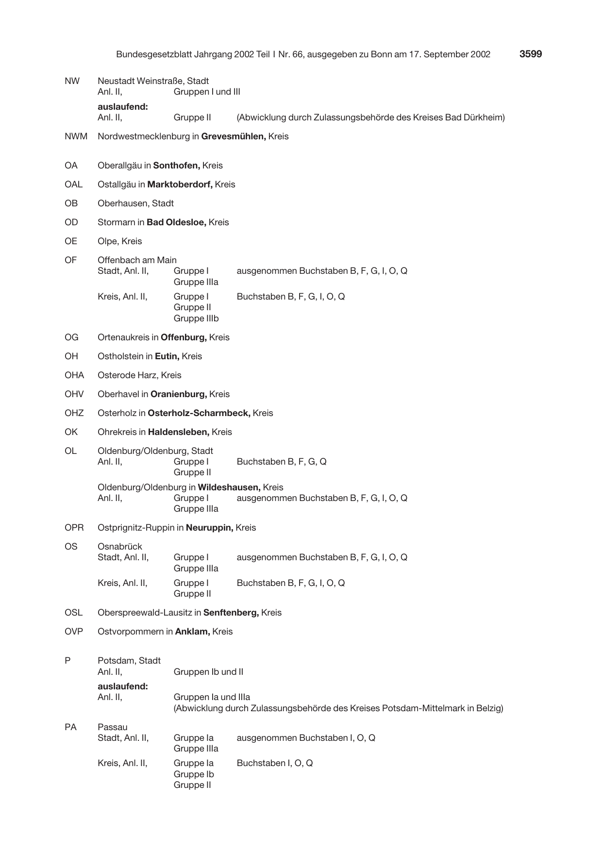BGBl. 2002, Seite 3599 — Originalseite als Abbildung