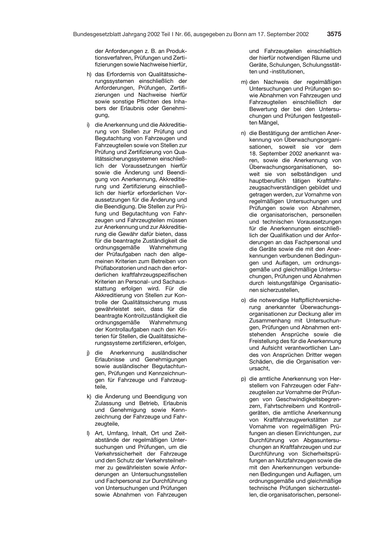 BGBl. 2002, Seite 3575 — Originalseite als Abbildung