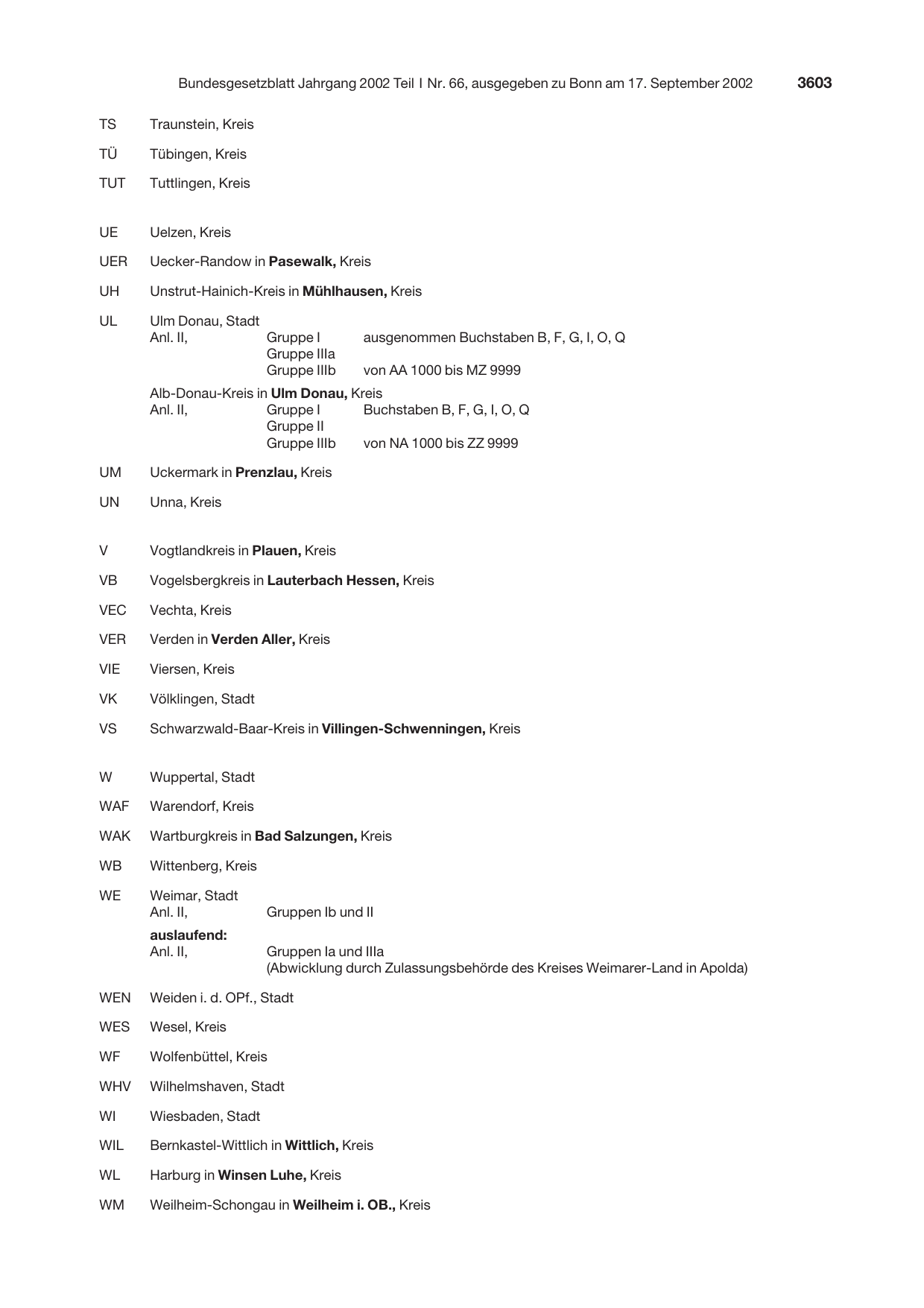 BGBl. 2002, Seite 3603 — Originalseite als Abbildung