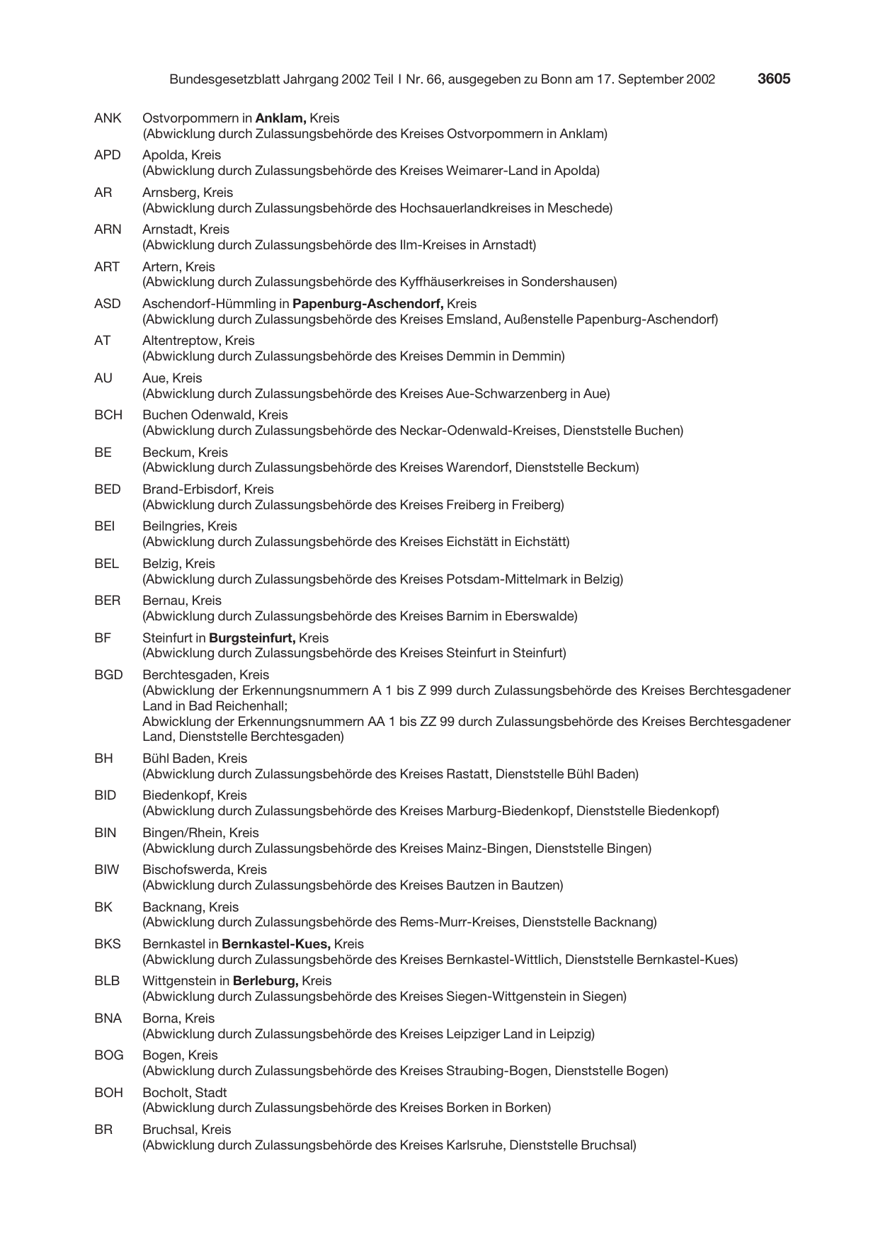 BGBl. 2002, Seite 3605 — Originalseite als Abbildung