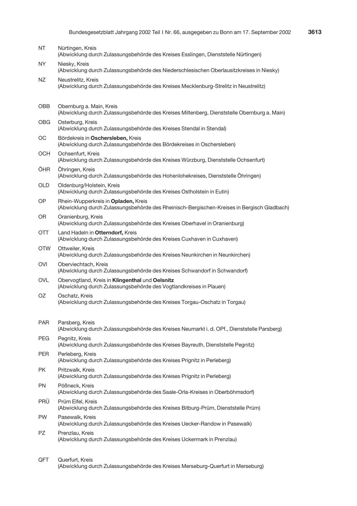 BGBl. 2002, Seite 3613 — Originalseite als Abbildung