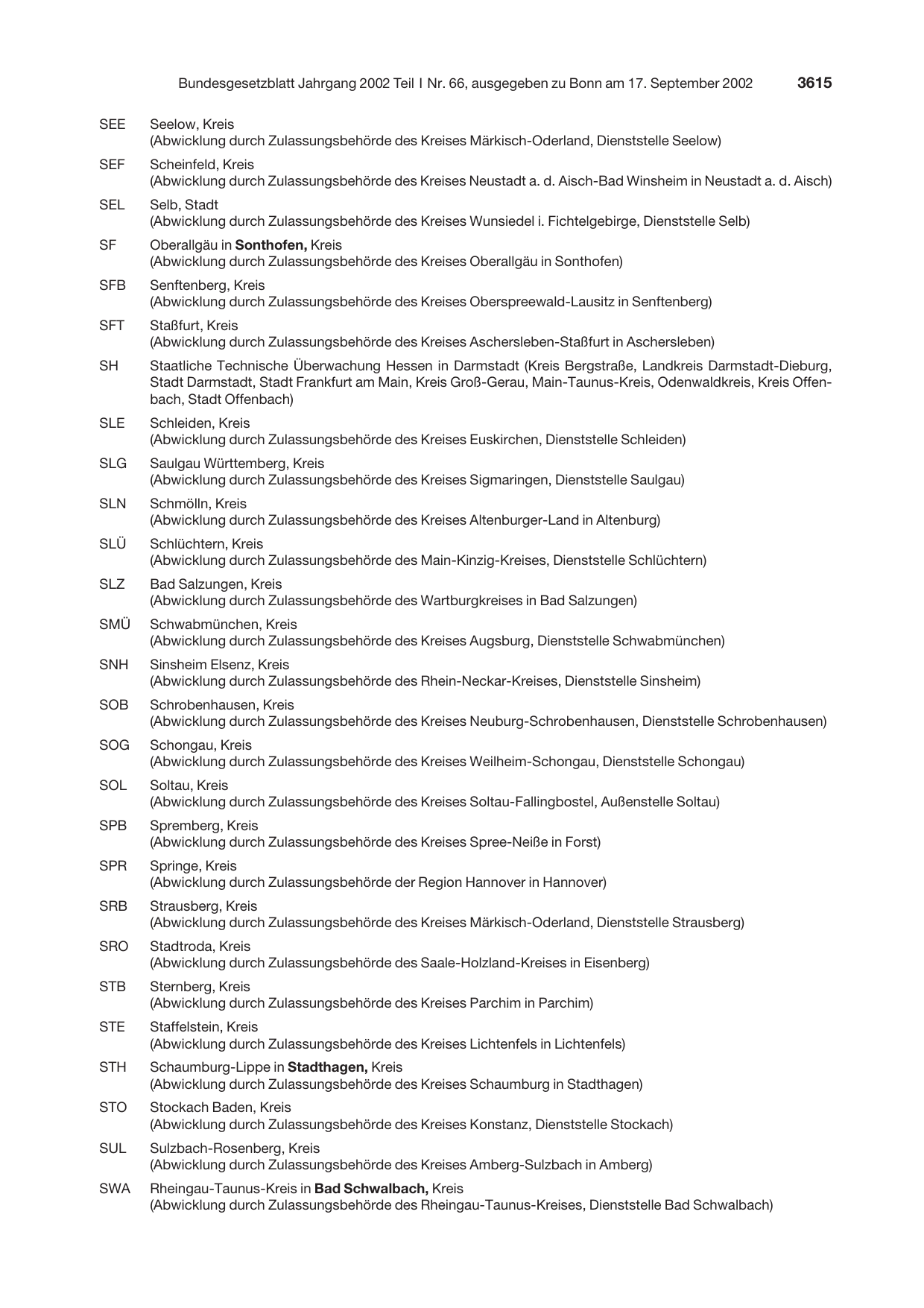BGBl. 2002, Seite 3615 — Originalseite als Abbildung
