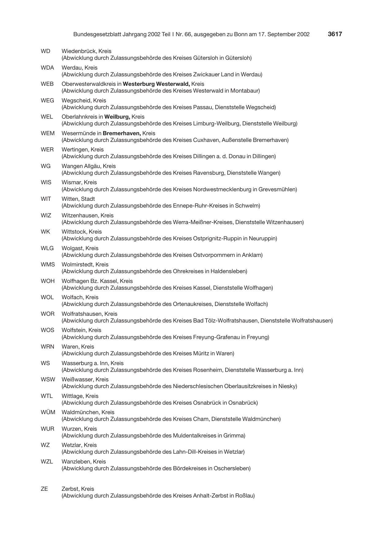 BGBl. 2002, Seite 3617 — Originalseite als Abbildung