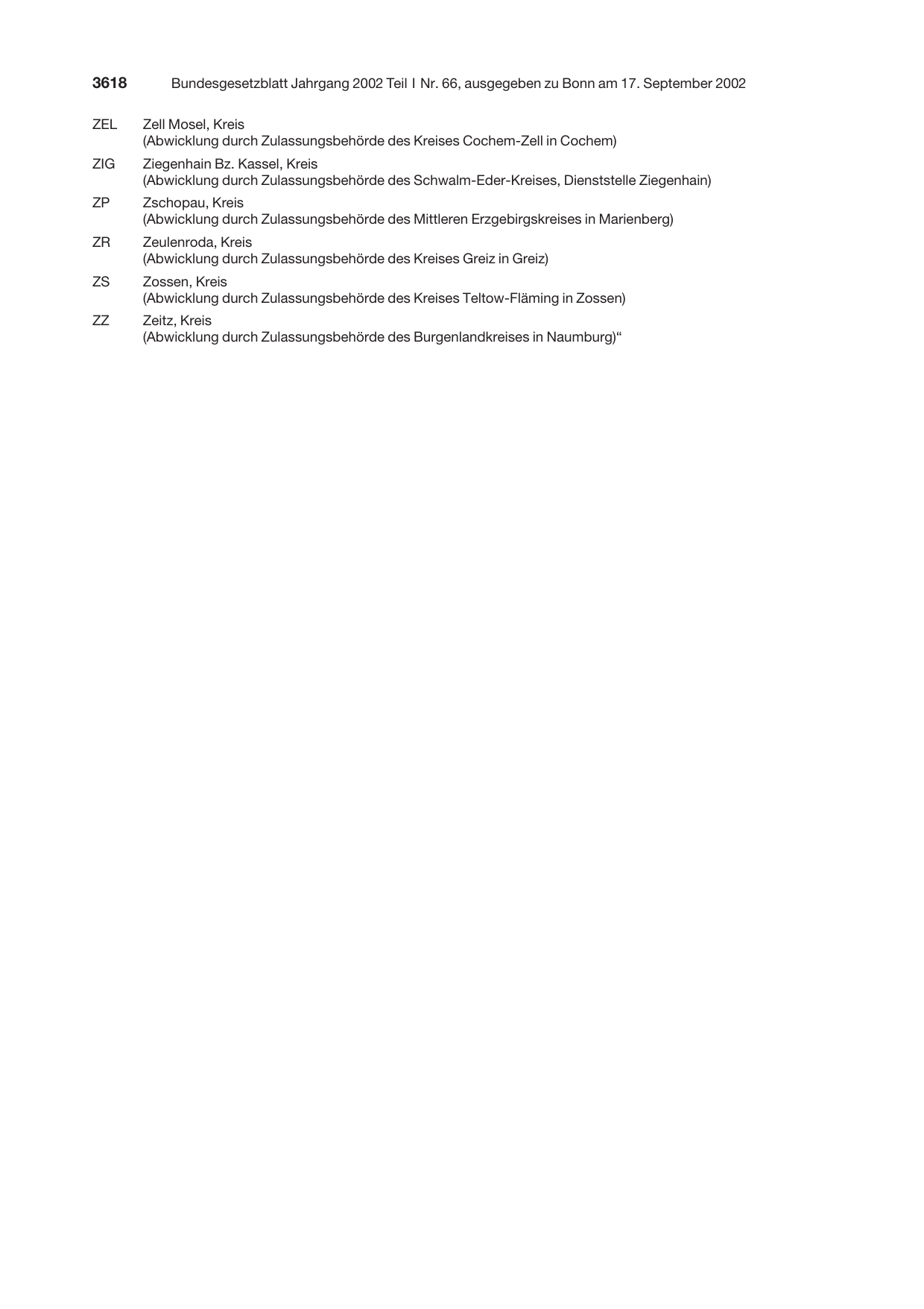 BGBl. 2002, Seite 3618 — Originalseite als Abbildung