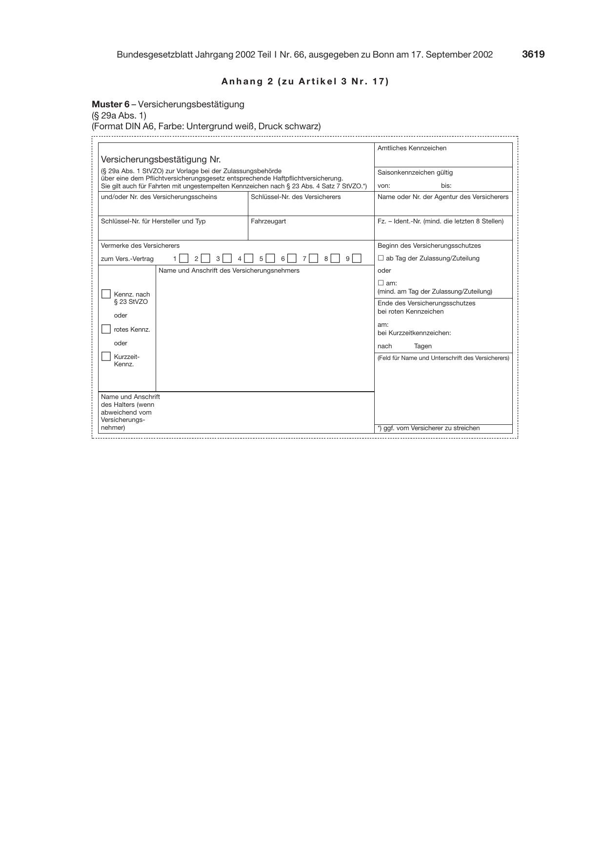 BGBl. 2002, Seite 3619 — Originalseite als Abbildung