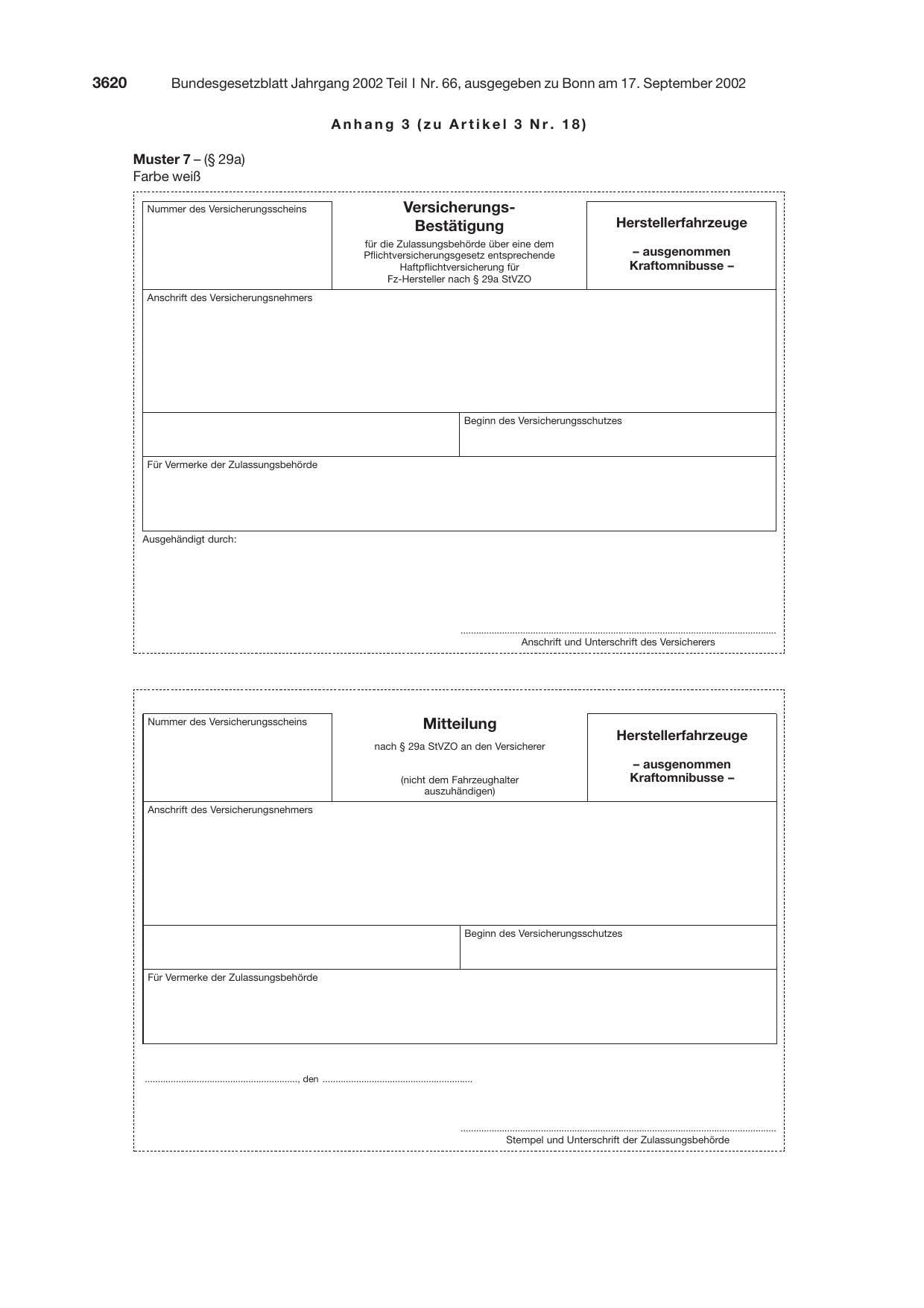 BGBl. 2002, Seite 3620 — Originalseite als Abbildung