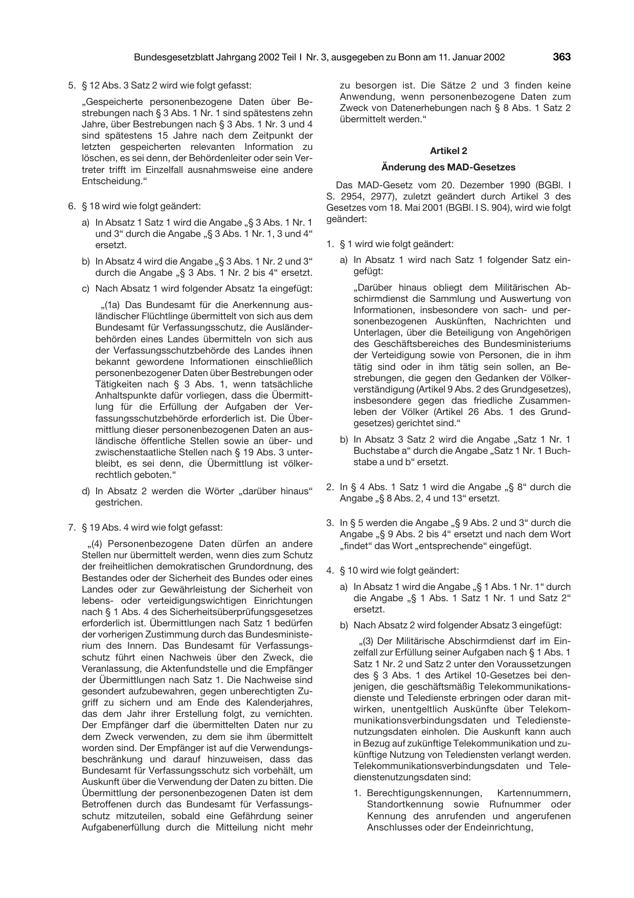 BGBl. 2002, Seite 363 — Originalseite als Abbildung