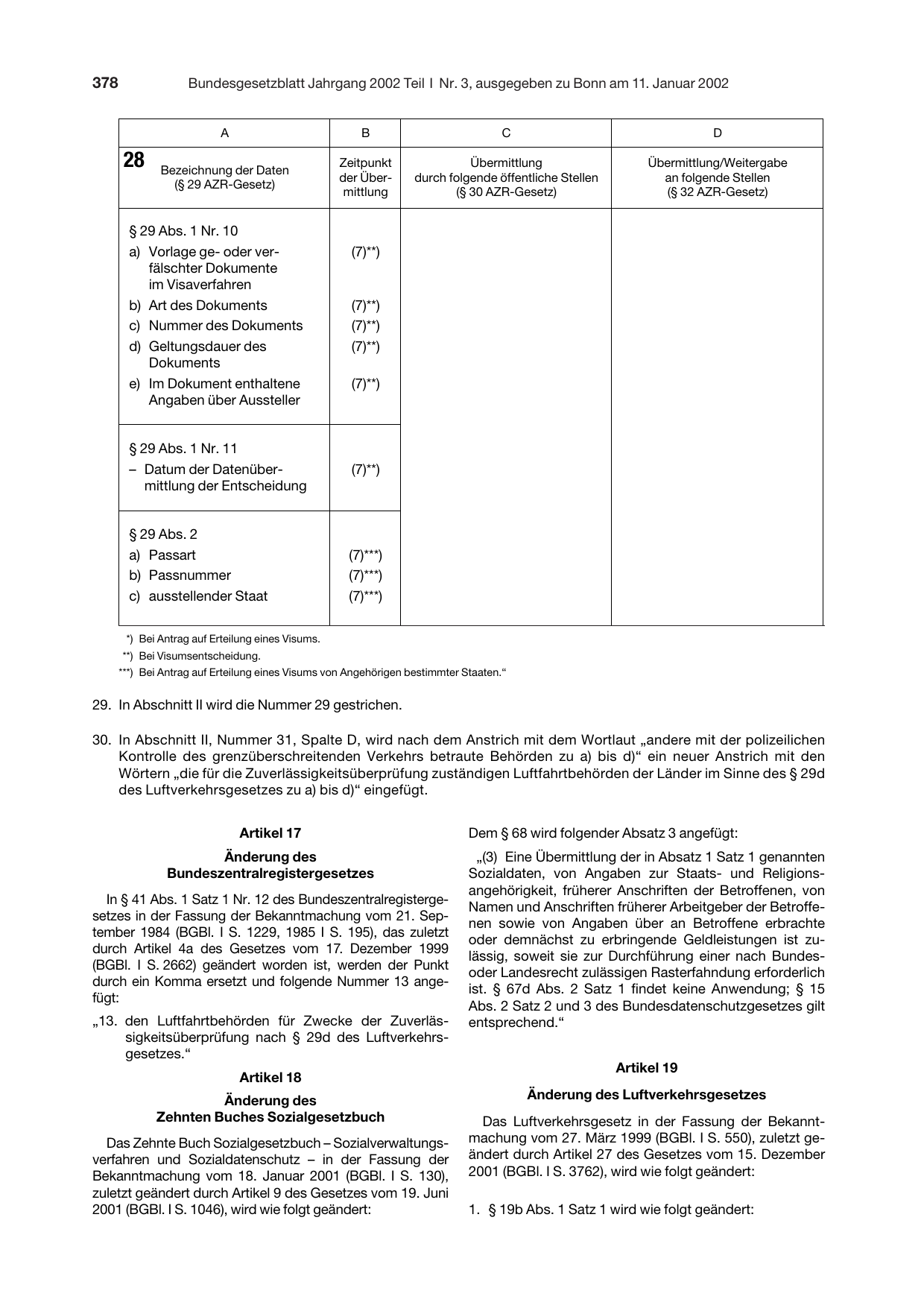 BGBl. 2002, Seite 378 — Originalseite als Abbildung