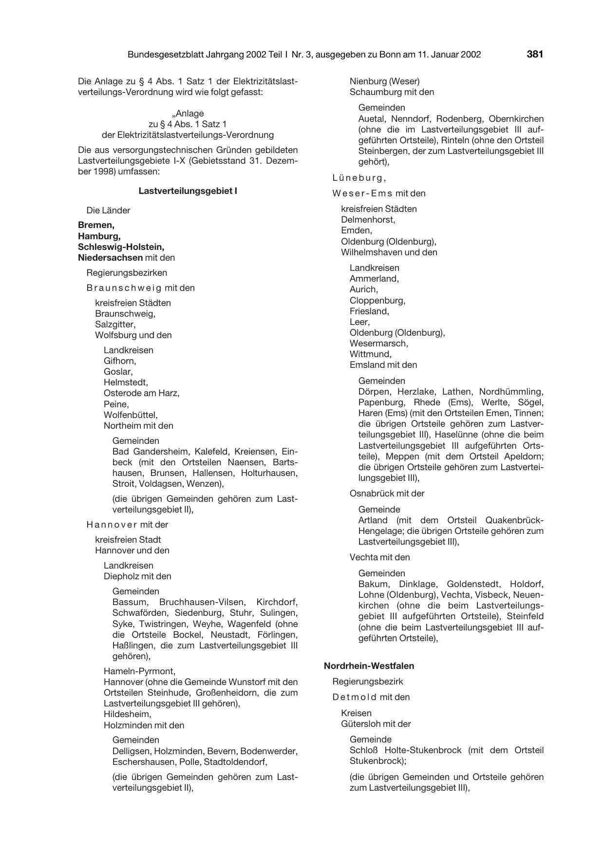 BGBl. 2002, Seite 381 — Originalseite als Abbildung