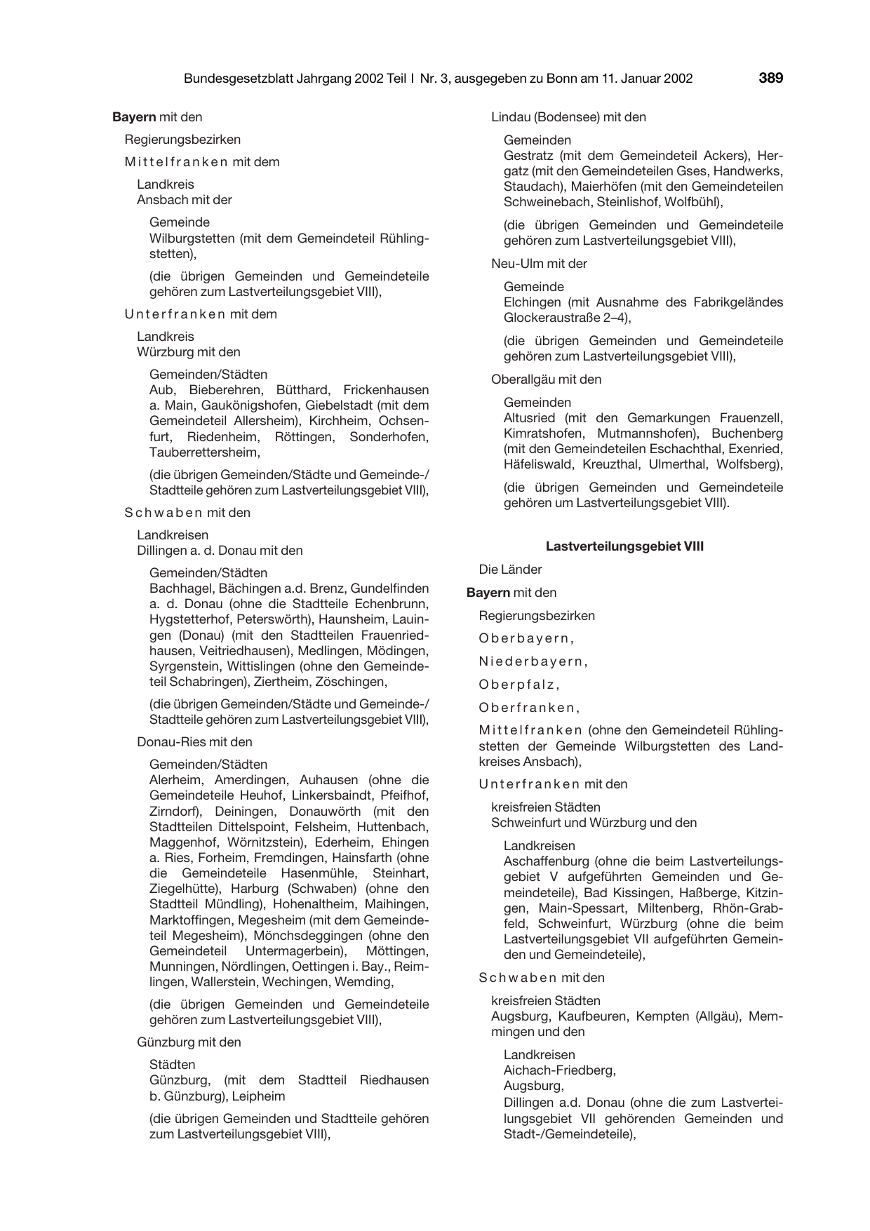 BGBl. 2002, Seite 389 — Originalseite als Abbildung