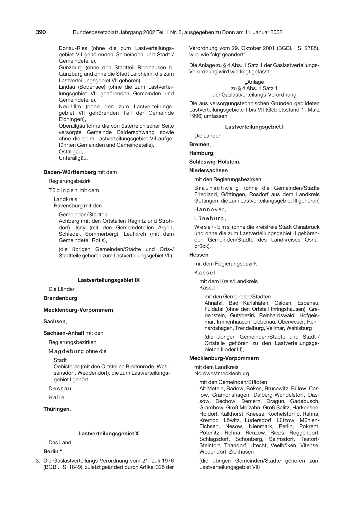 BGBl. 2002, Seite 390 — Originalseite als Abbildung