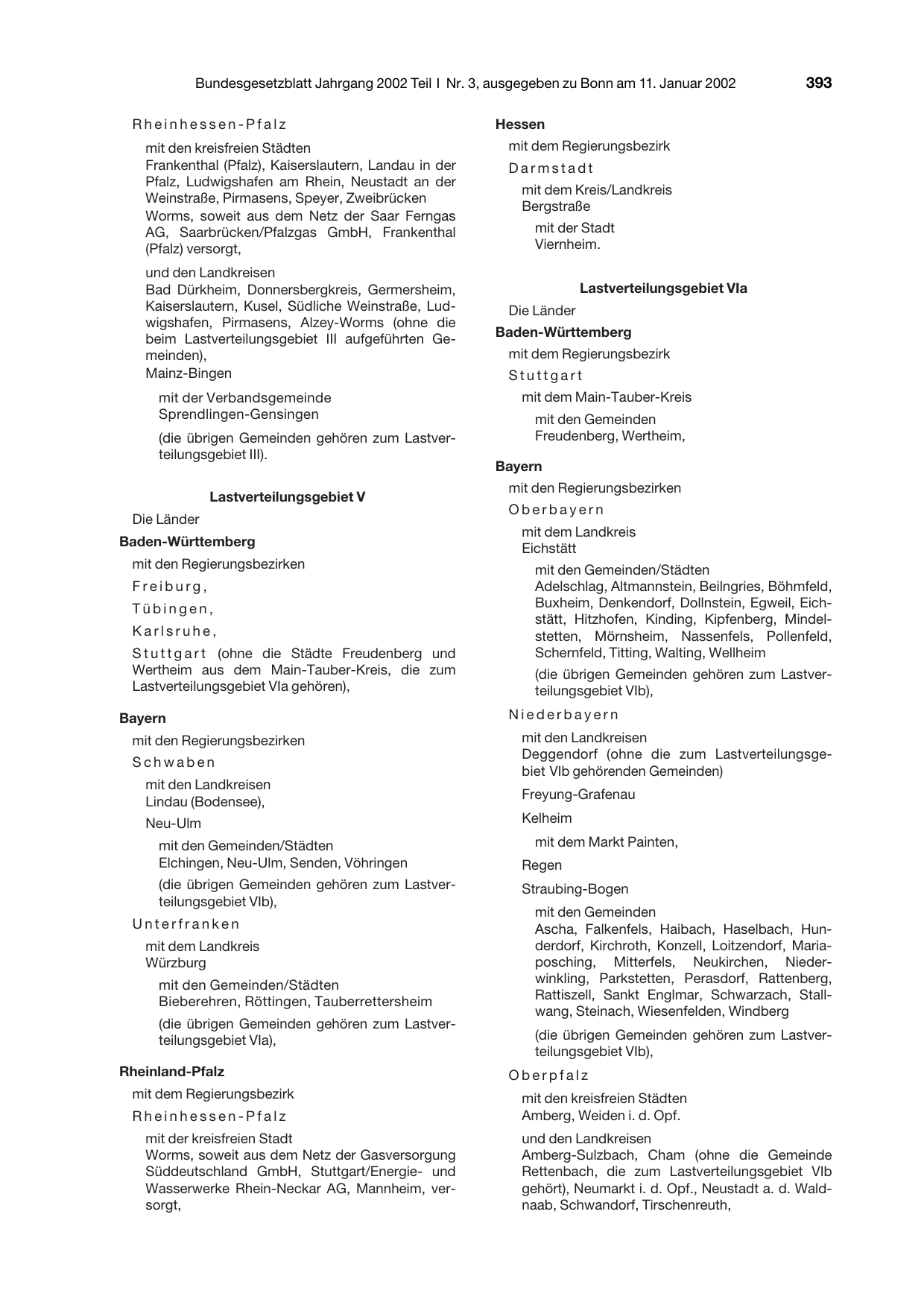 BGBl. 2002, Seite 393 — Originalseite als Abbildung