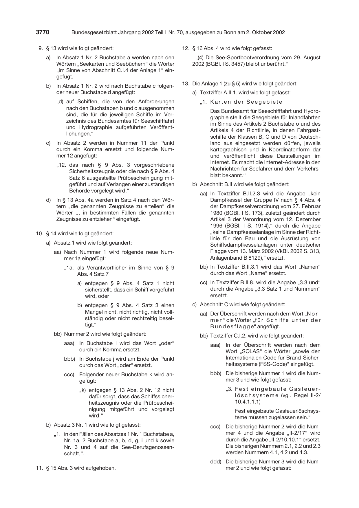 BGBl. 2002, Seite 3770 — Originalseite als Abbildung