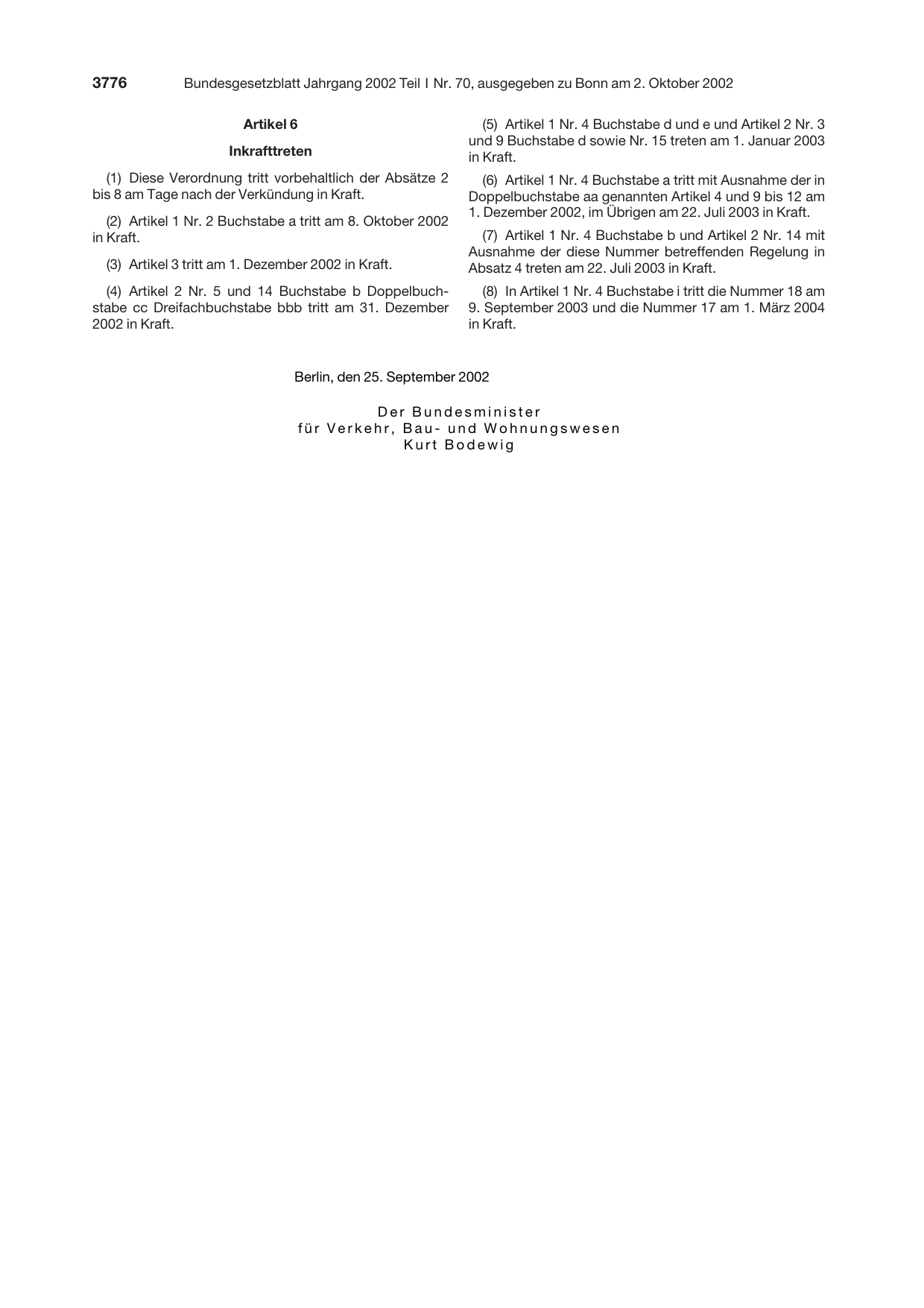 BGBl. 2002, Seite 3776 — Originalseite als Abbildung