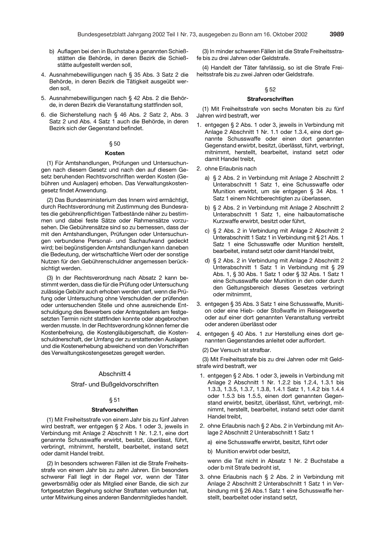 BGBl. 2002, Seite 3989 — Originalseite als Abbildung