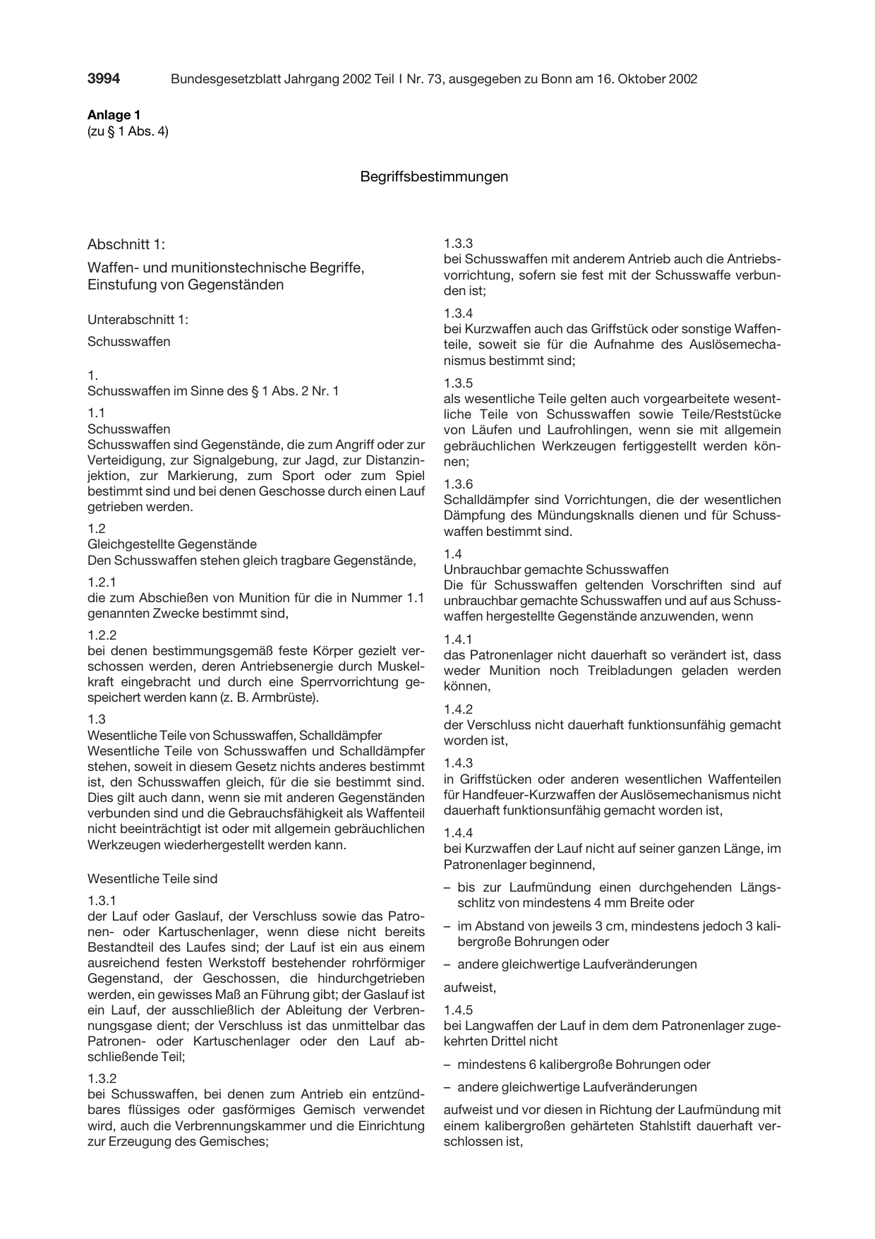 BGBl. 2002, Seite 3994 — Originalseite als Abbildung