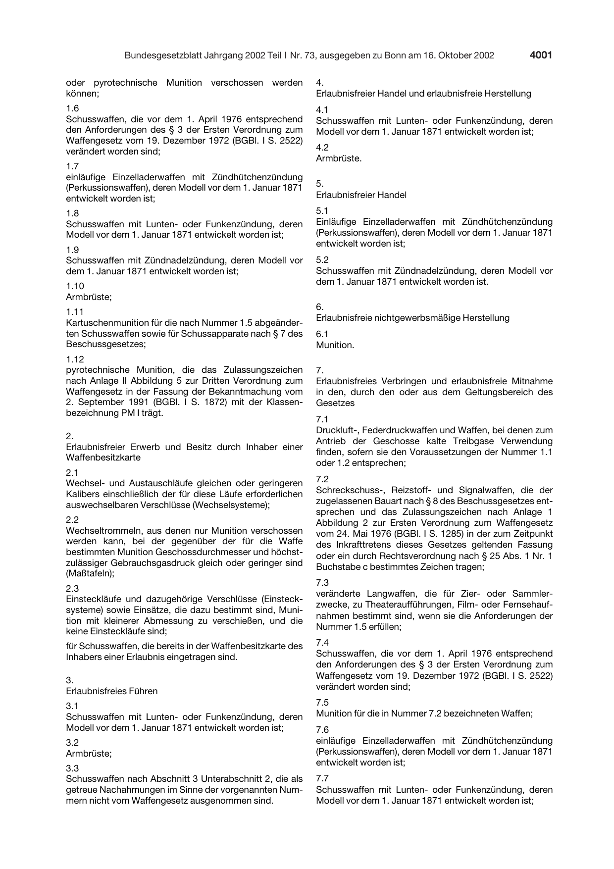 BGBl. 2002, Seite 4001 — Originalseite als Abbildung