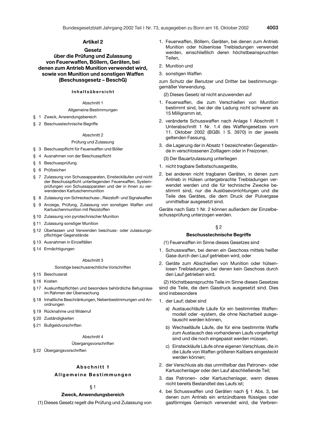 BGBl. 2002, Seite 4003 — Originalseite als Abbildung