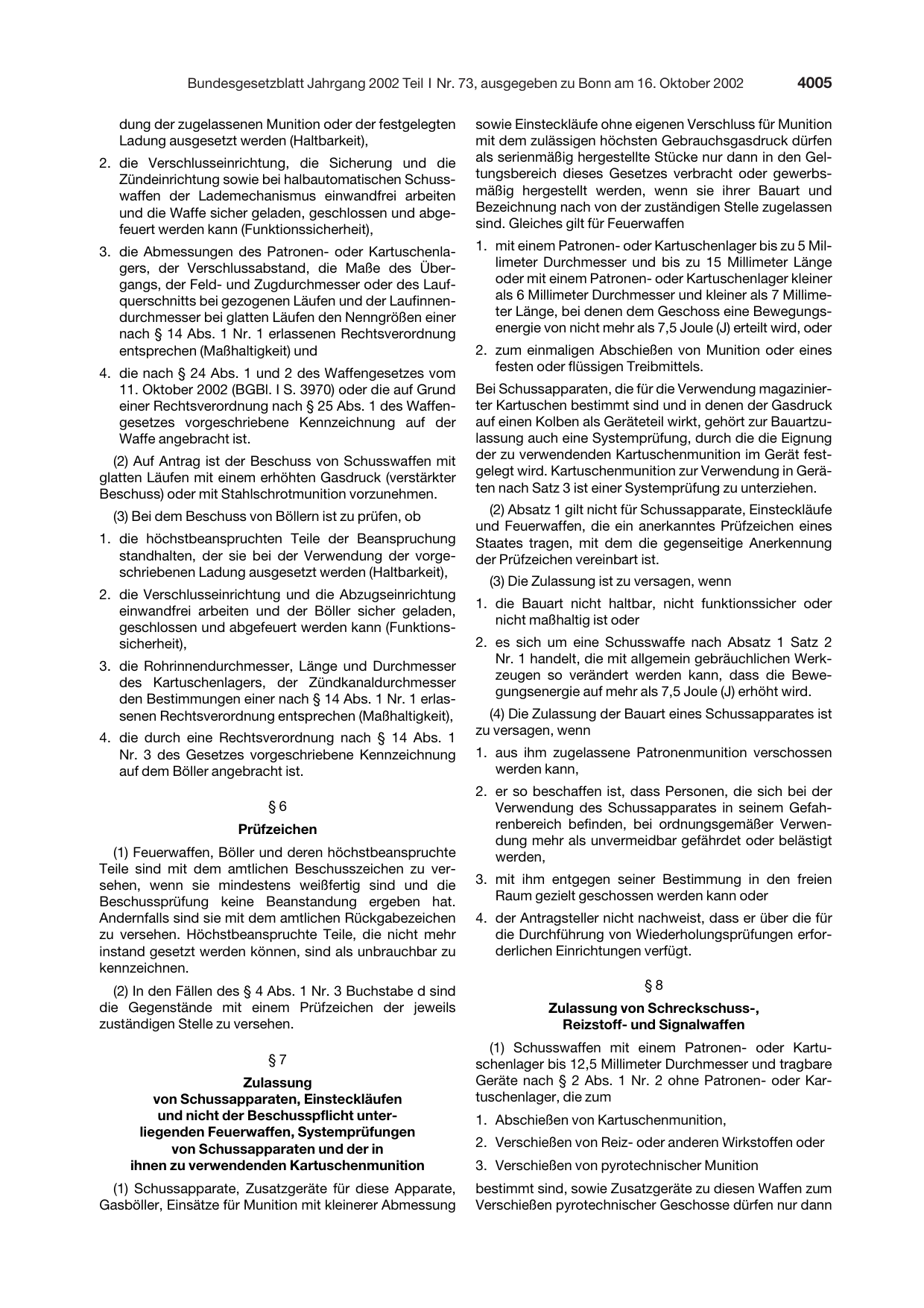 BGBl. 2002, Seite 4005 — Originalseite als Abbildung