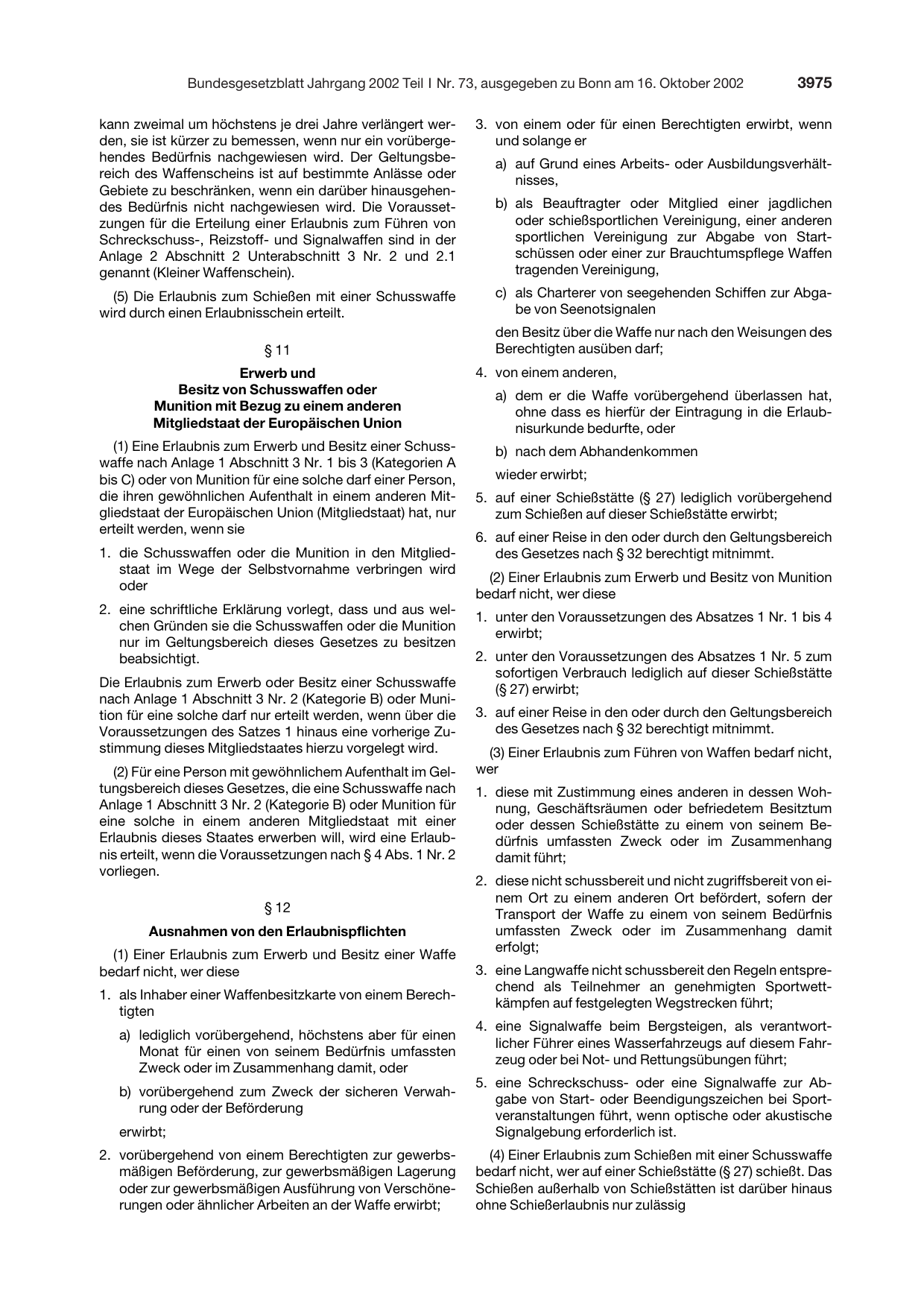 BGBl. 2002, Seite 3975 — Originalseite als Abbildung