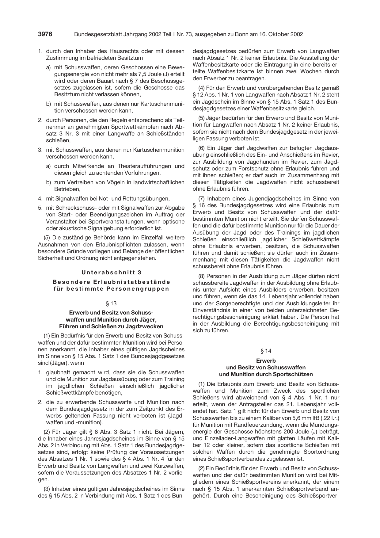 BGBl. 2002, Seite 3976 — Originalseite als Abbildung