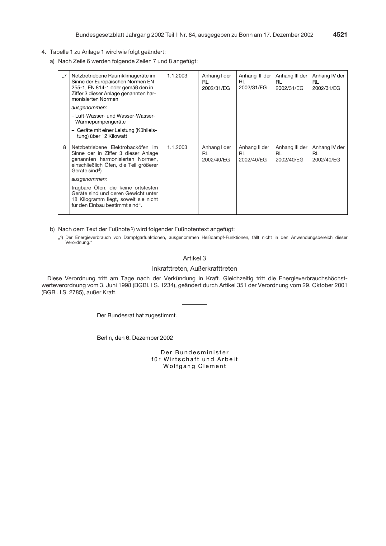 BGBl. 2002, Seite 4521 — Originalseite als Abbildung