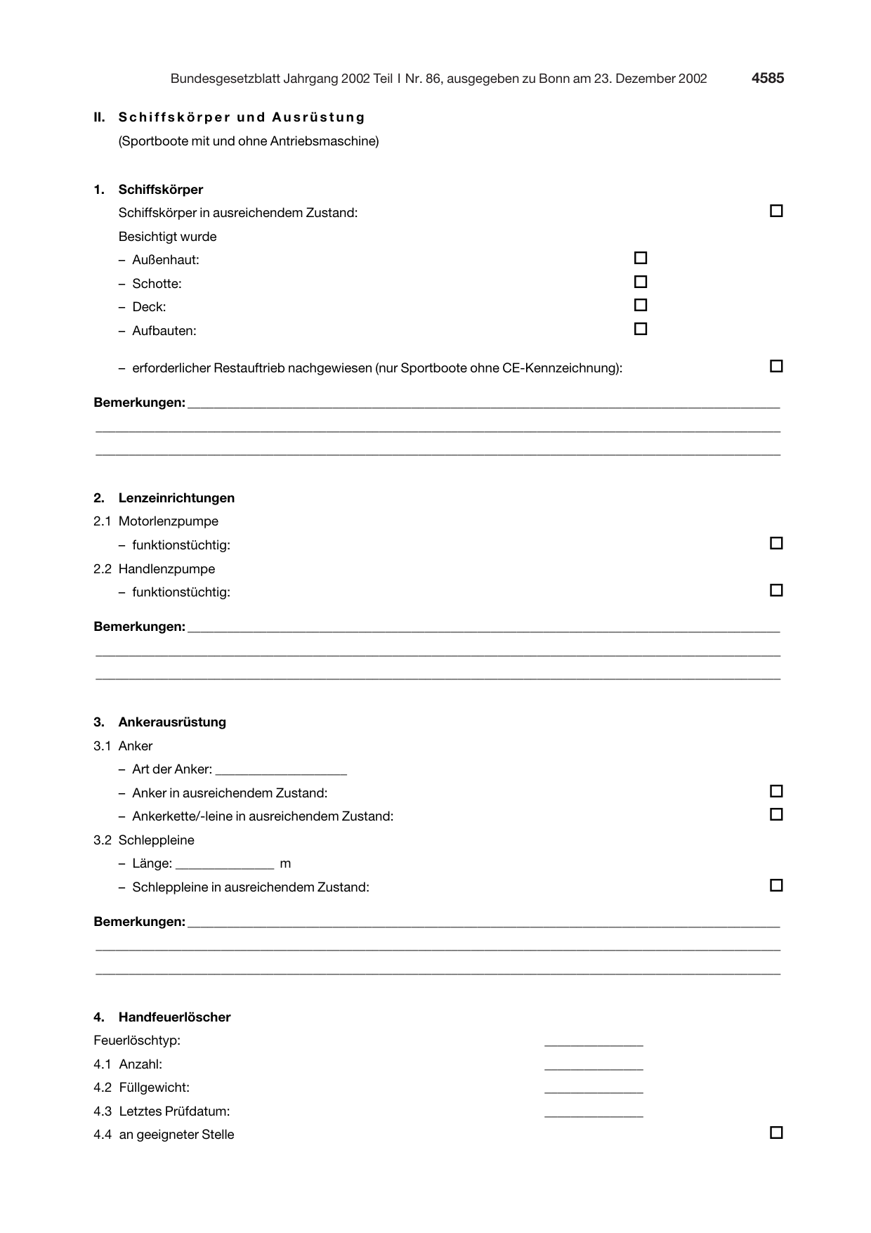 BGBl. 2002, Seite 4585 — Originalseite als Abbildung