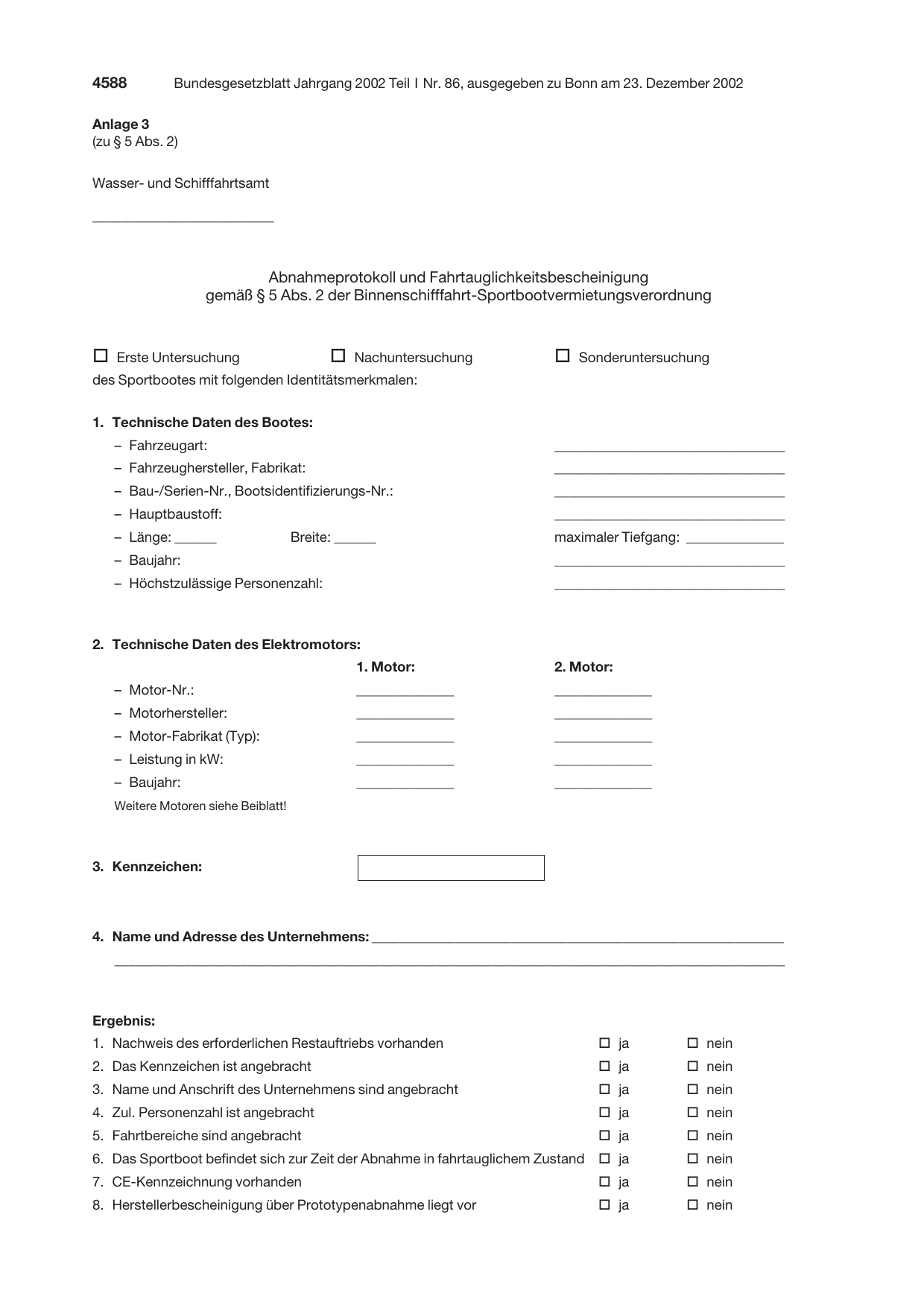 BGBl. 2002, Seite 4588 — Originalseite als Abbildung