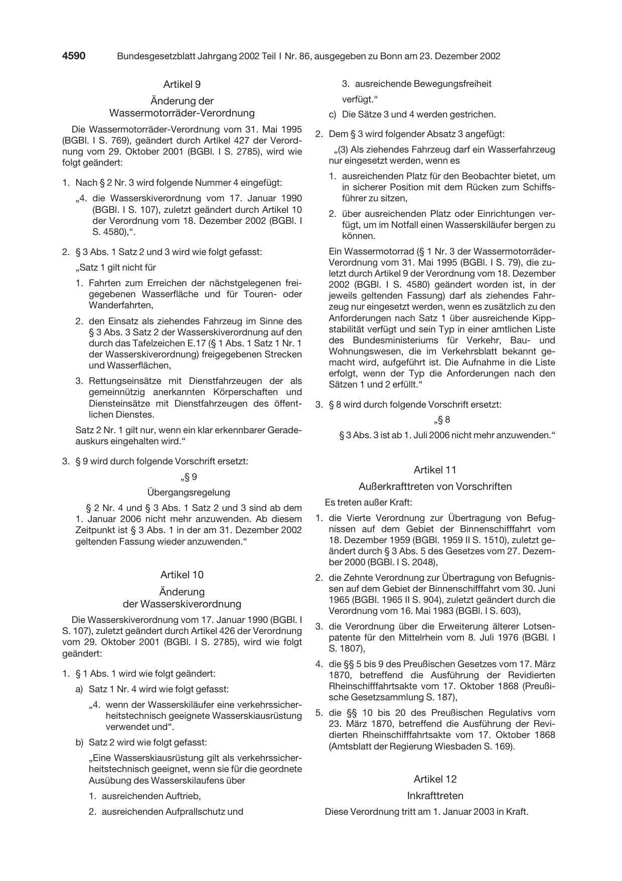 BGBl. 2002, Seite 4590 — Originalseite als Abbildung