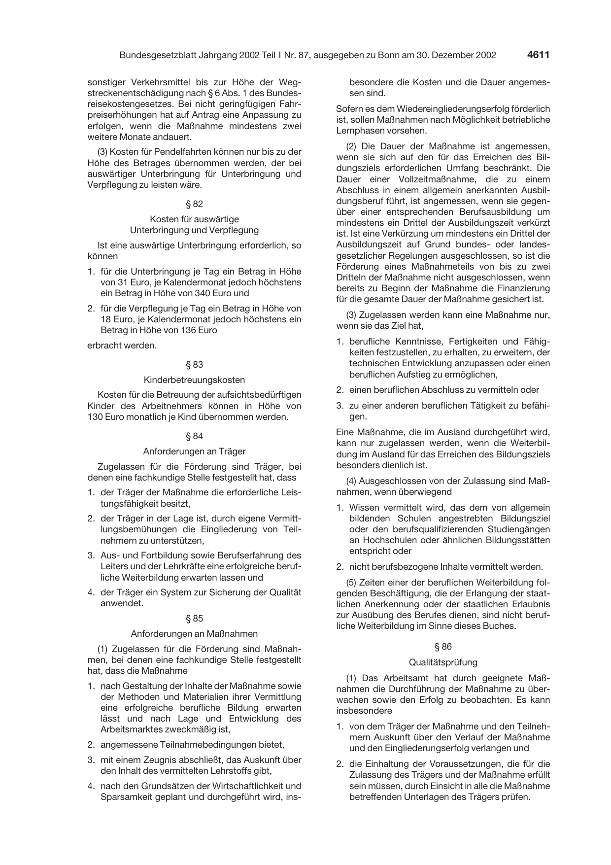 BGBl. 2002, Seite 4611 — Originalseite als Abbildung