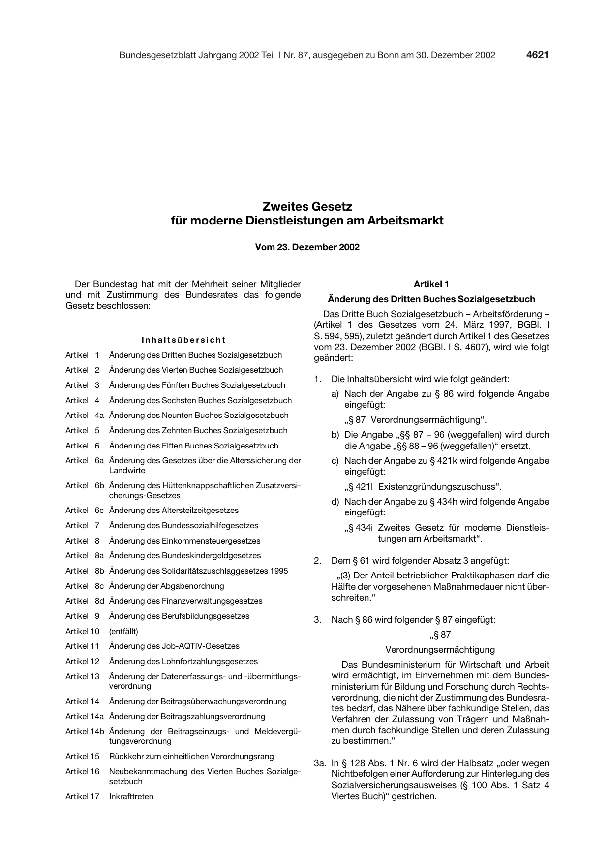 BGBl. 2002, Seite 4621 — Originalseite als Abbildung