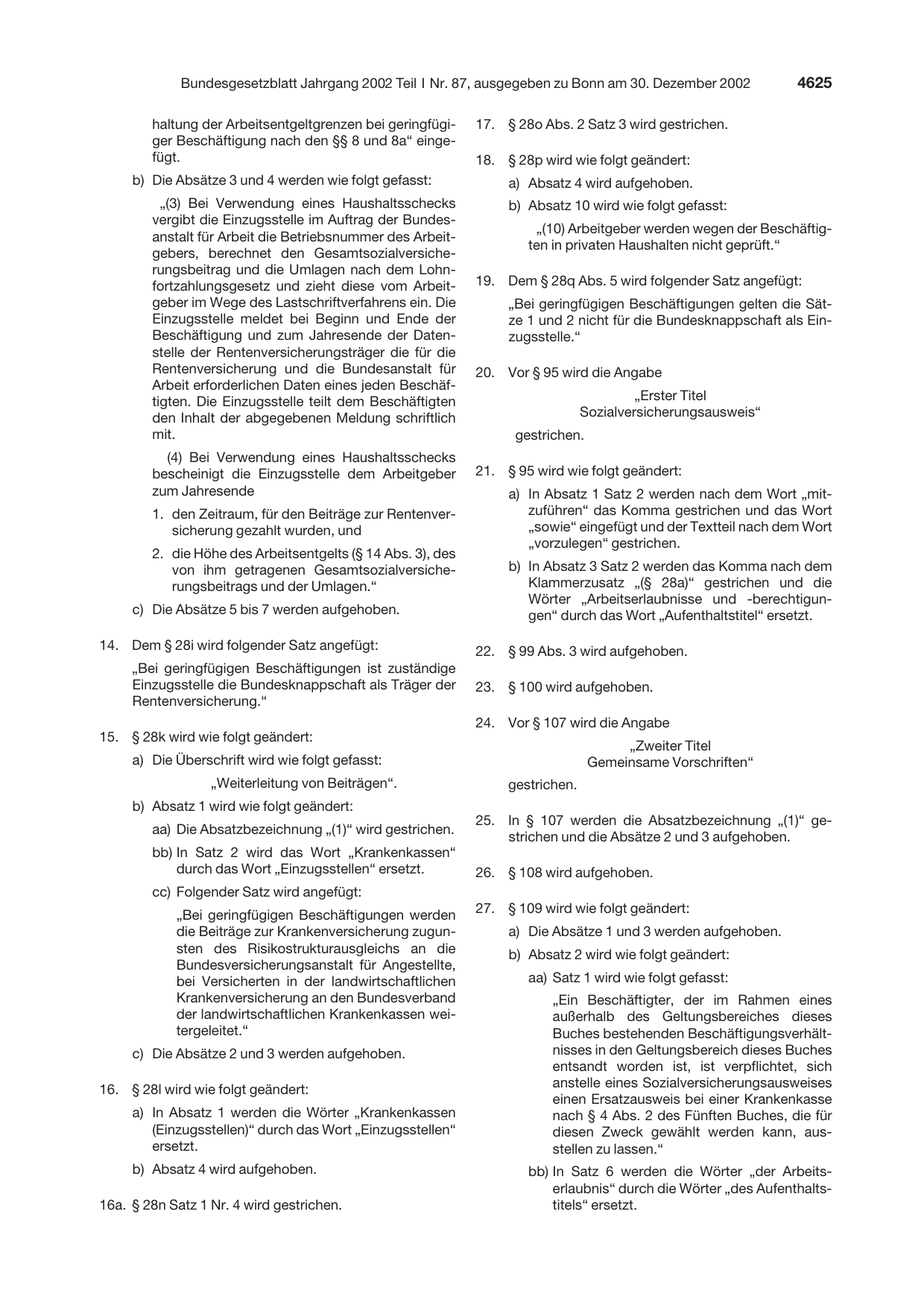 BGBl. 2002, Seite 4625 — Originalseite als Abbildung