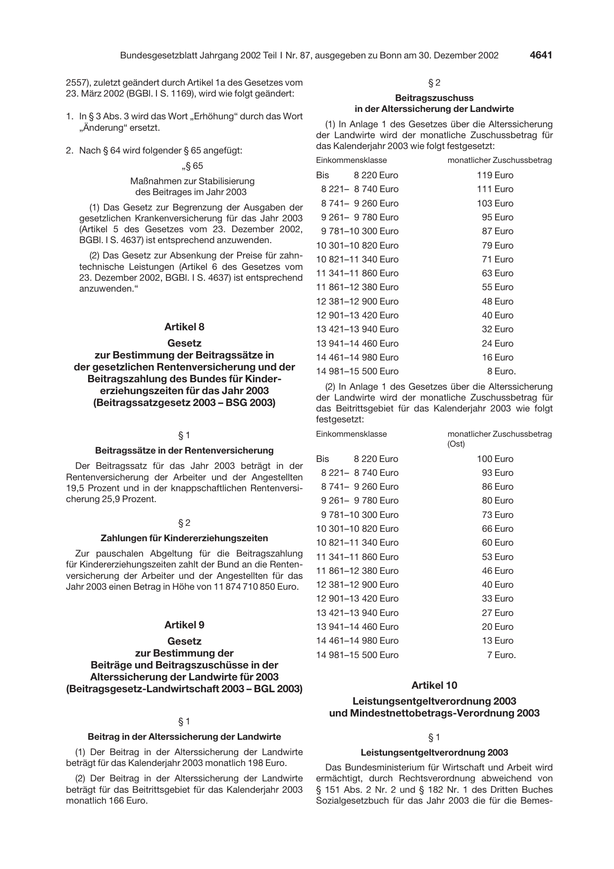 BGBl. 2002, Seite 4641 — Originalseite als Abbildung
