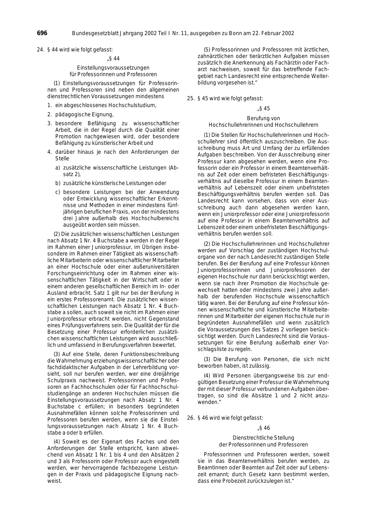 BGBl. 2002, Seite 696 — Originalseite als Abbildung