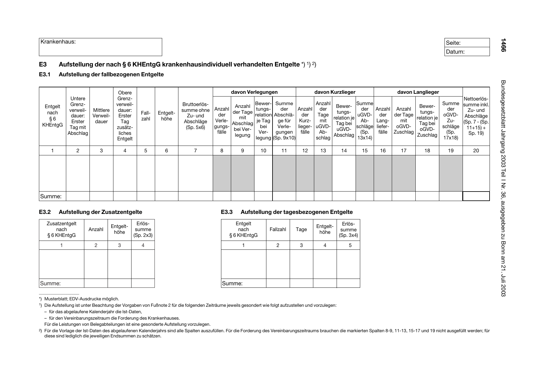 BGBl. 2003, Seite 1466 — Originalseite als Abbildung
