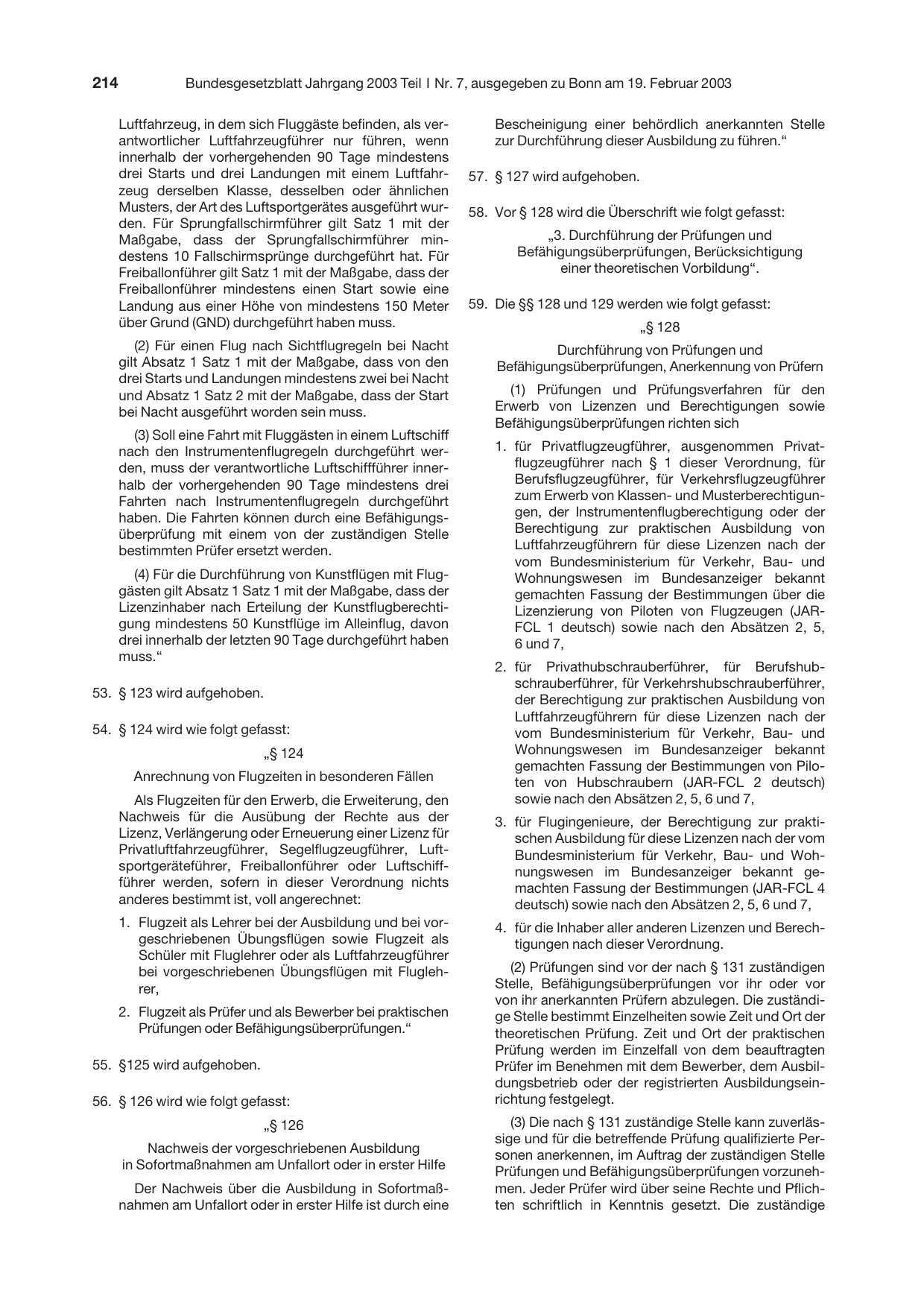 BGBl. 2003, Seite 214 — Originalseite als Abbildung