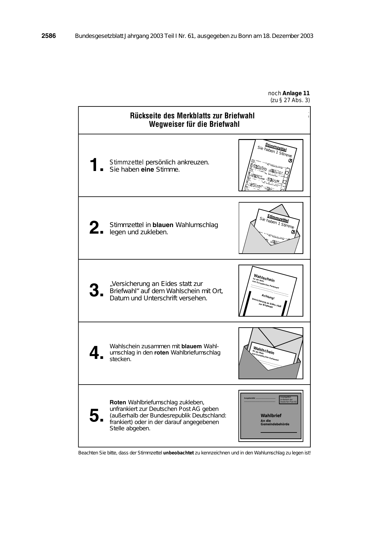 BGBl. 2003, Seite 2586 — Originalseite als Abbildung