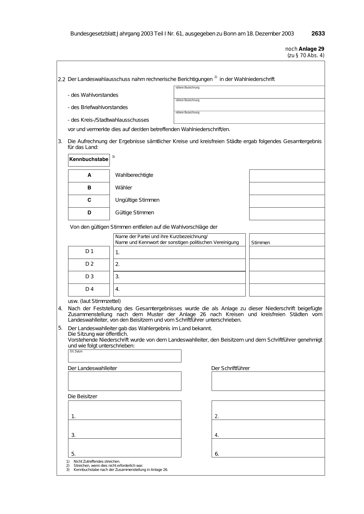 BGBl. 2003, Seite 2633 — Originalseite als Abbildung