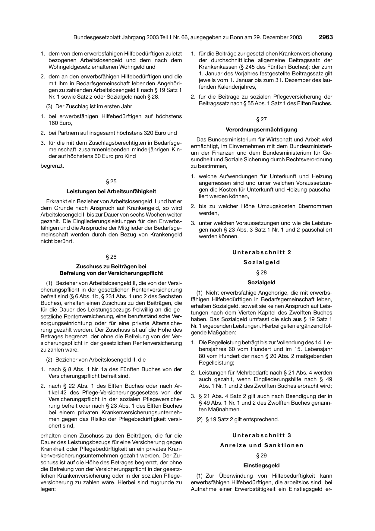 BGBl. 2003, Seite 2963 — Originalseite als Abbildung