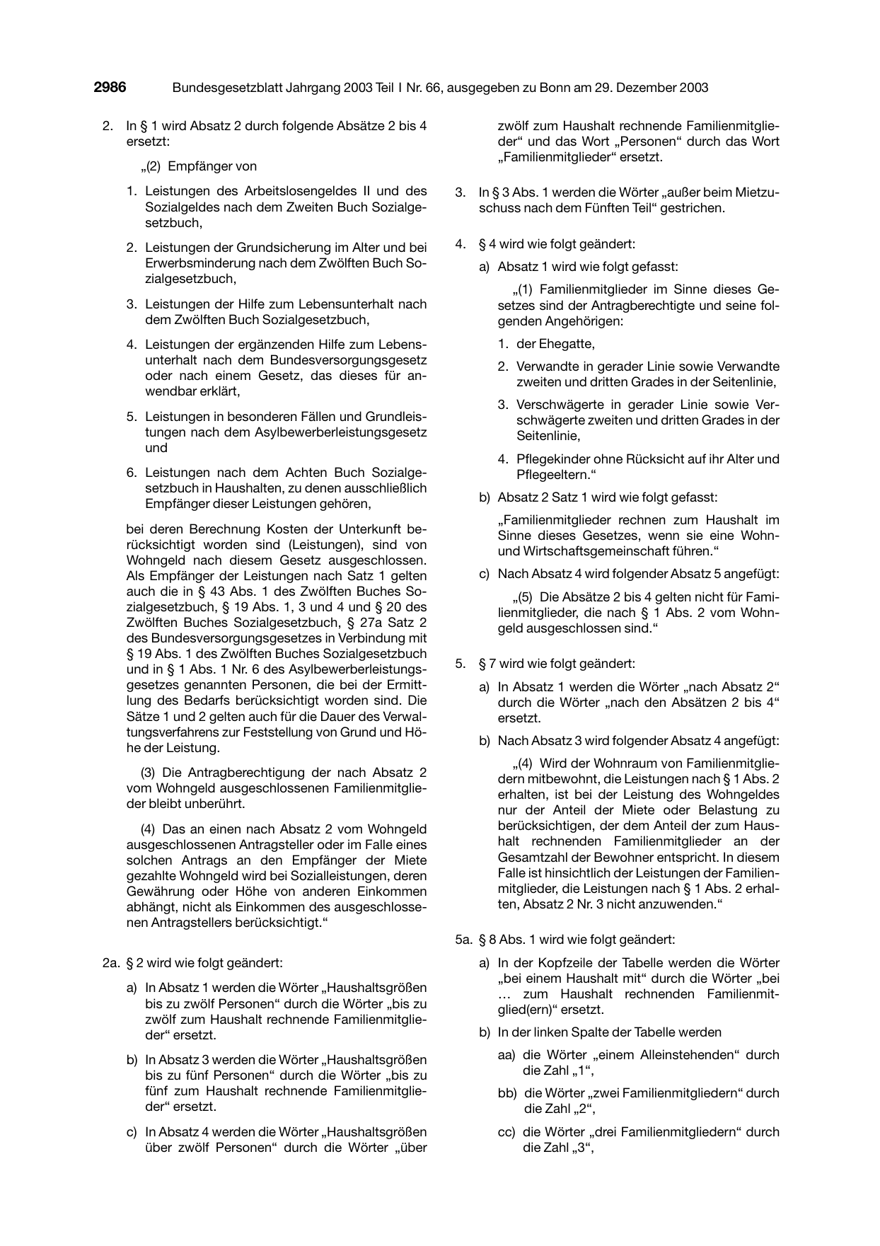 BGBl. 2003, Seite 2986 — Originalseite als Abbildung