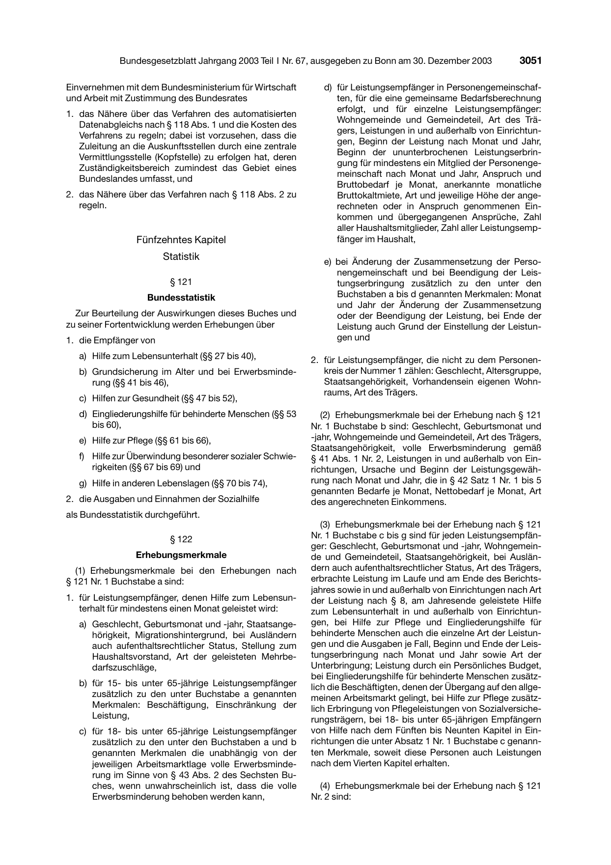 BGBl. 2003, Seite 3051 — Originalseite als Abbildung