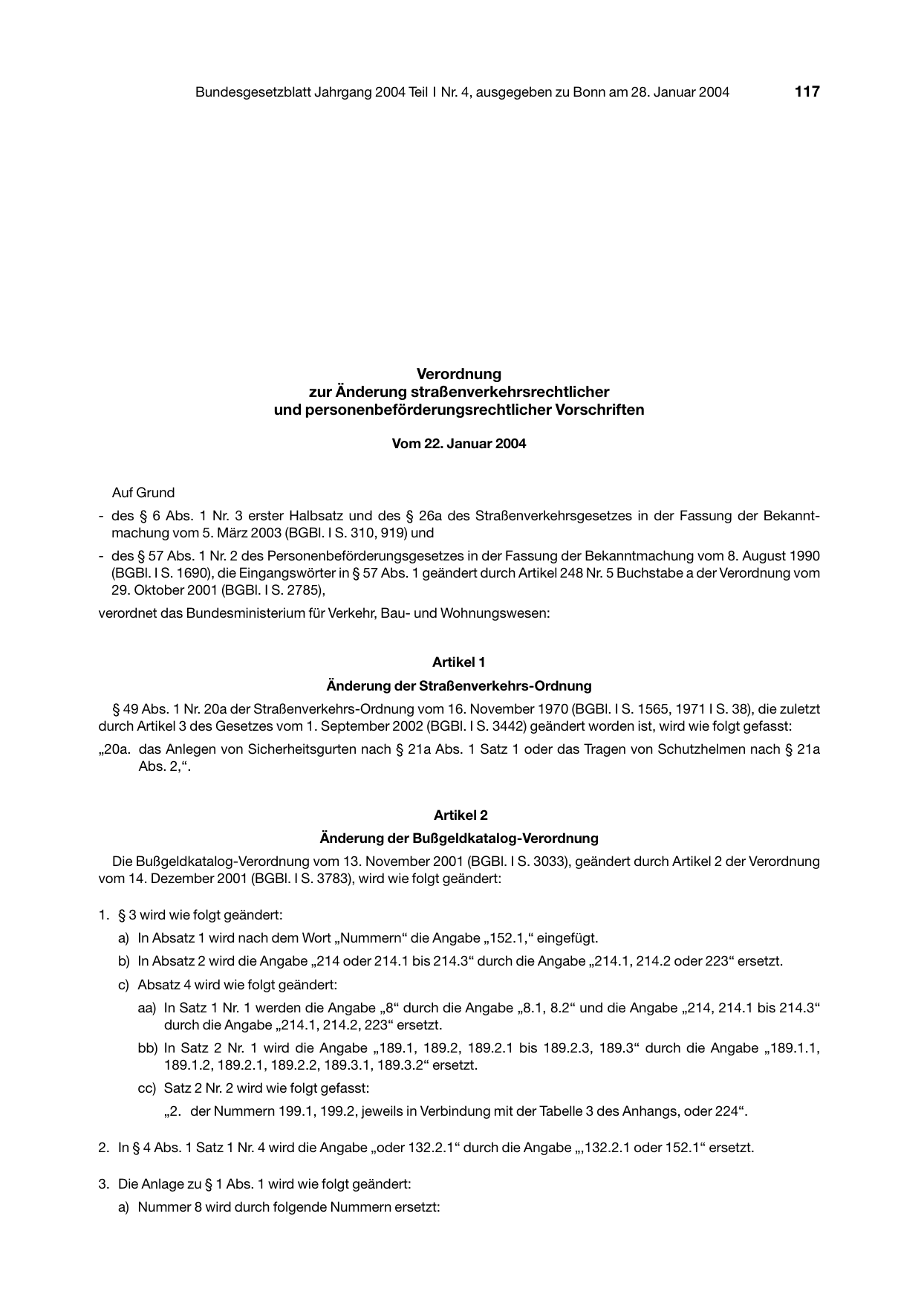 BGBl. 2004, Seite 117 — Originalseite als Abbildung